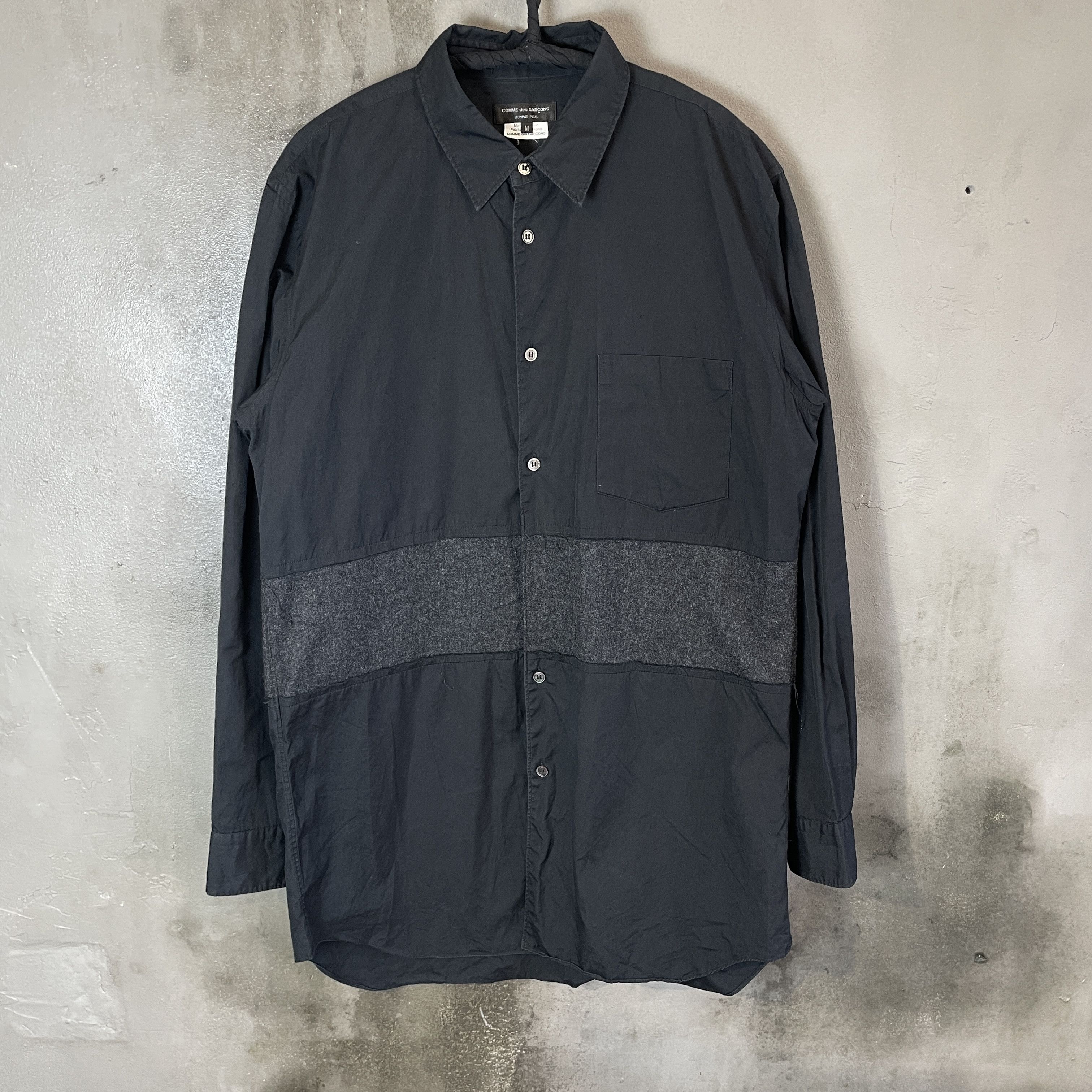 Comme des Garcons Homme Plus Comme des Garçons Homme Plus 2015 S/S Raw Edge Panel Shirt Size US M / EU 48-50 / 2 - 1 Thumbnail