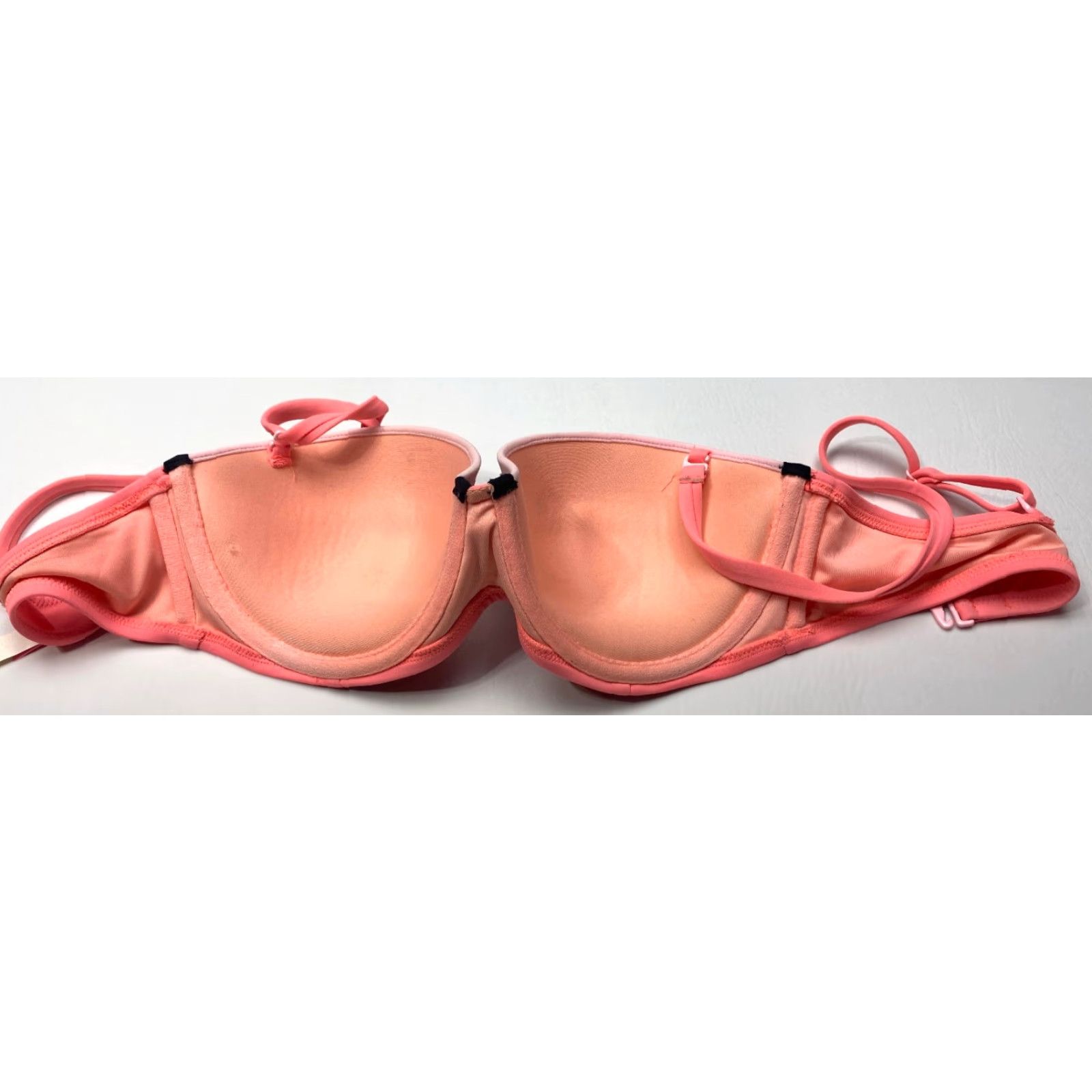 Victoria's Secret Victoria's Secret Bra 36C Push Up Padded Pink Black Trim 7761 - Women, Underwired, Lace, Solid, Nylon Blend, Hand Wash Only Size ONE SIZE - 3 Thumbnail