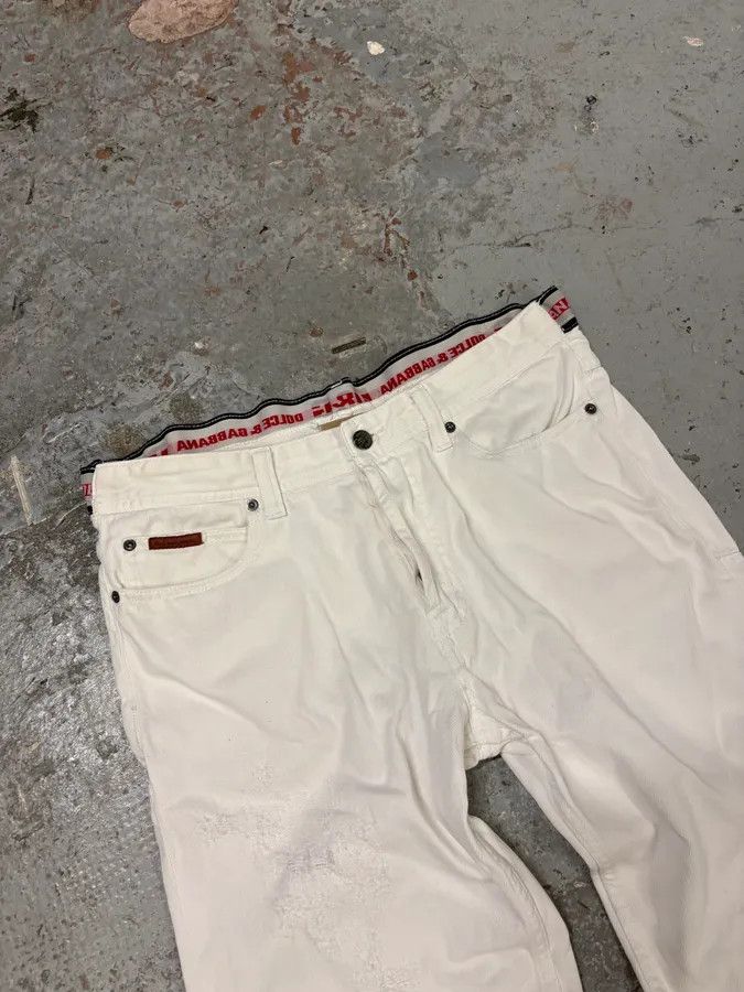 Designer × Dolce & Gabbana × Vintage 2000s Dolce & Gabbana White Distressed Pants Size US 30 / EU 46 - 6 Thumbnail