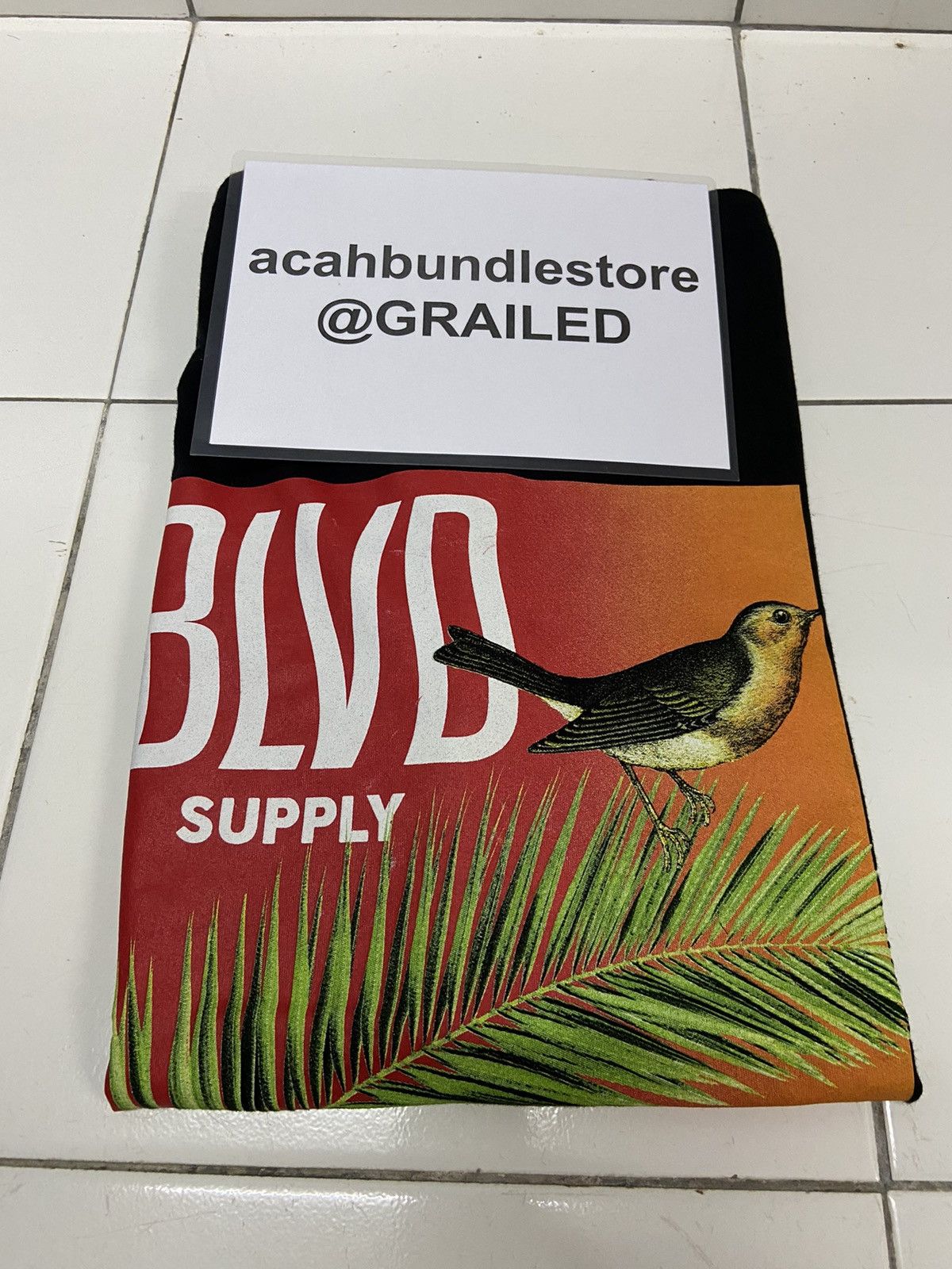 BLVD BLVD SUPPLY BIRD SHORT SLEEVE TEE SHIRT Size US L / EU 52-54 / 3 - 15 Thumbnail