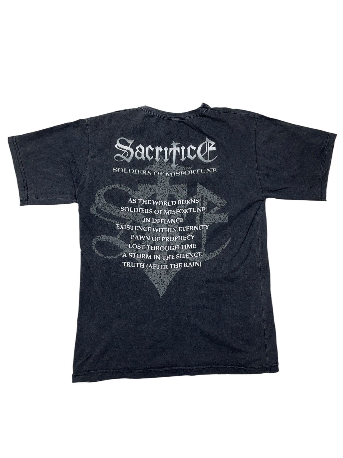 Band Tees × Vintage Vintage 90s Sacrifice Soldiers of Misfortune Faded T-shirt Size US L / EU 52-54 / 3 - 2 Thumbnail