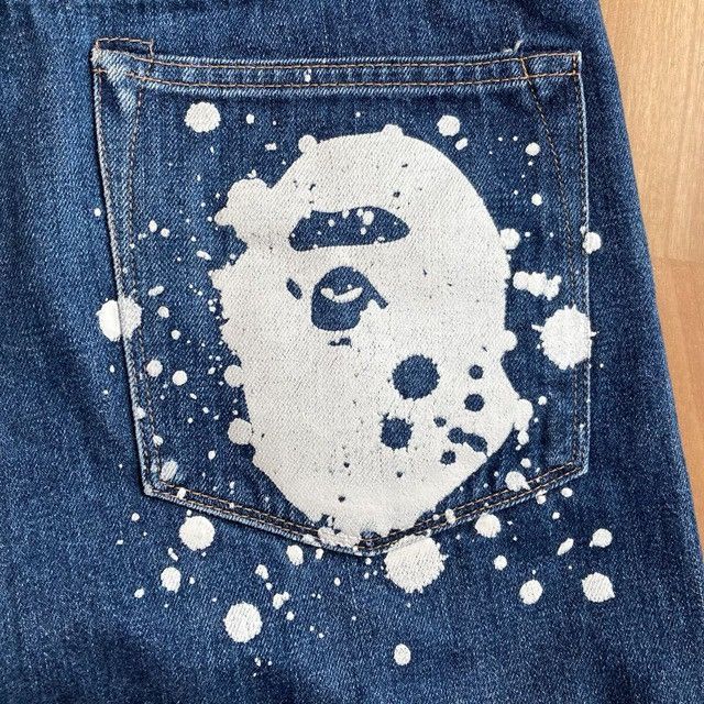 Bape BAPE APE HEAD Painter Denim Pants a bathing ape ★size S Size US 30 / EU 46 - 3 Thumbnail