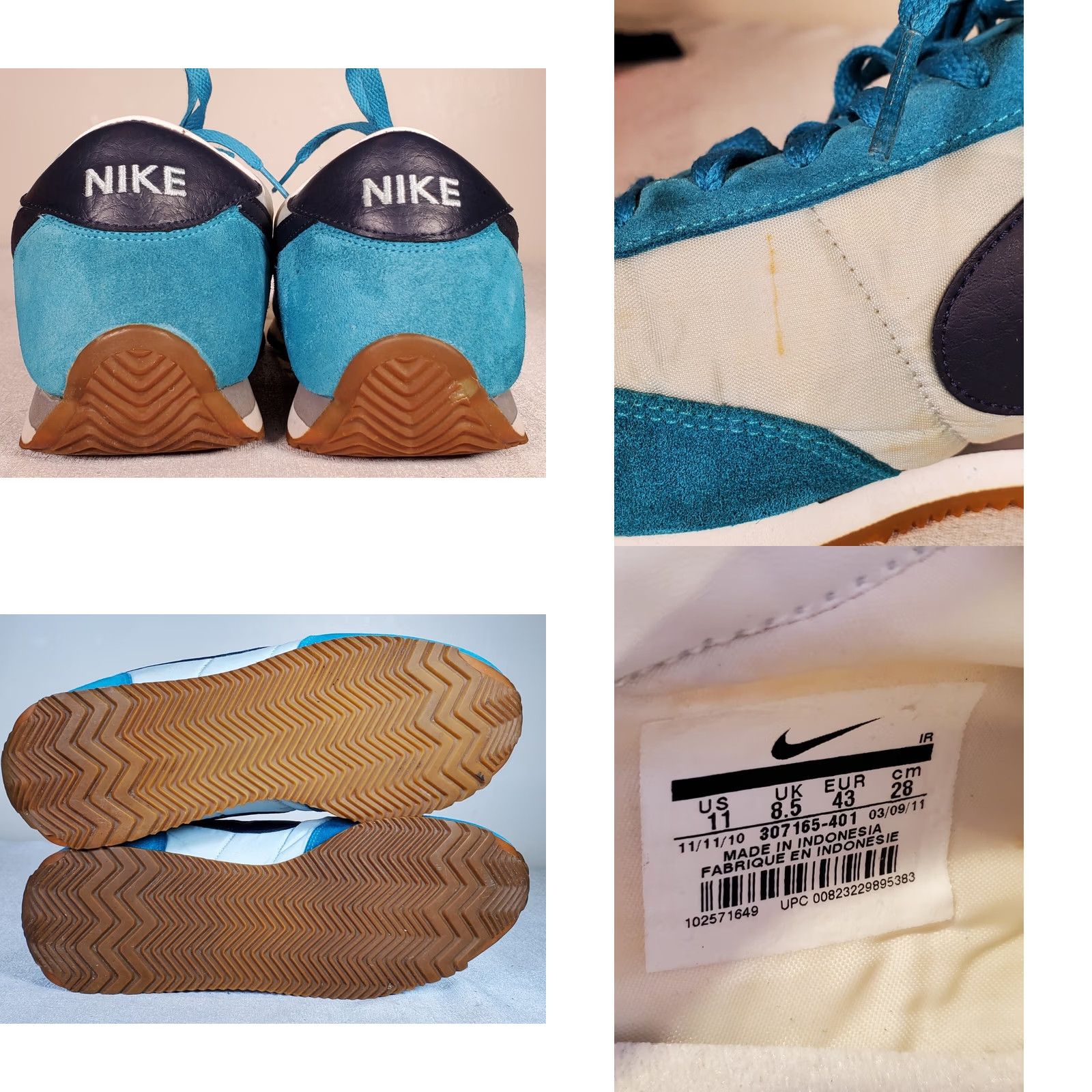 Nike VINTAGE Nike Oceania Trainer Sneaker 307165-401 Teal Navy Light Blue Womens 11 sneakers Size US 11 / IT 41 - 8 Thumbnail