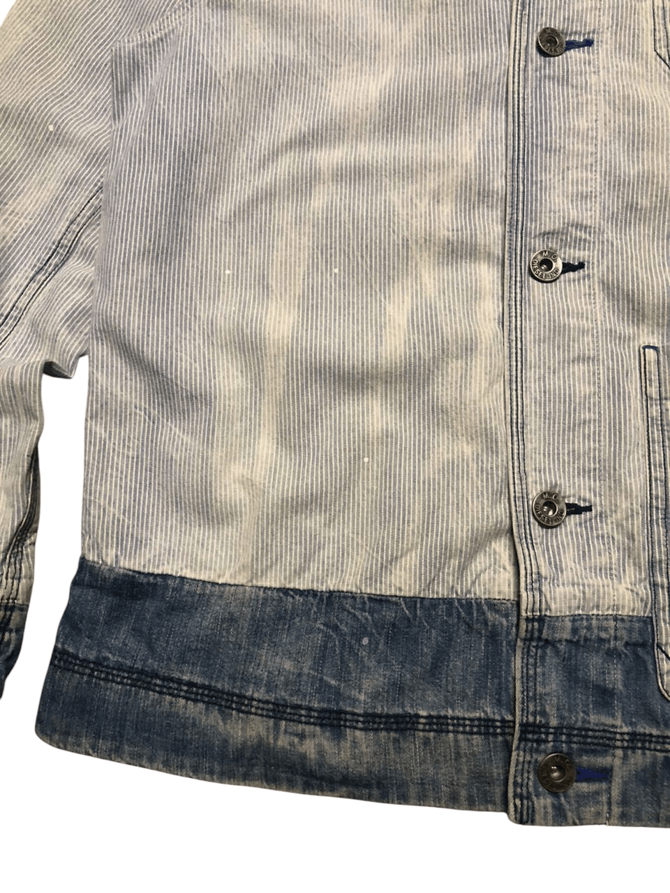 Diesel Diesel Denim Striped Cotton Jacket Shacket Buttons Faded Size US S / EU 44-46 / 1 - 8 Thumbnail