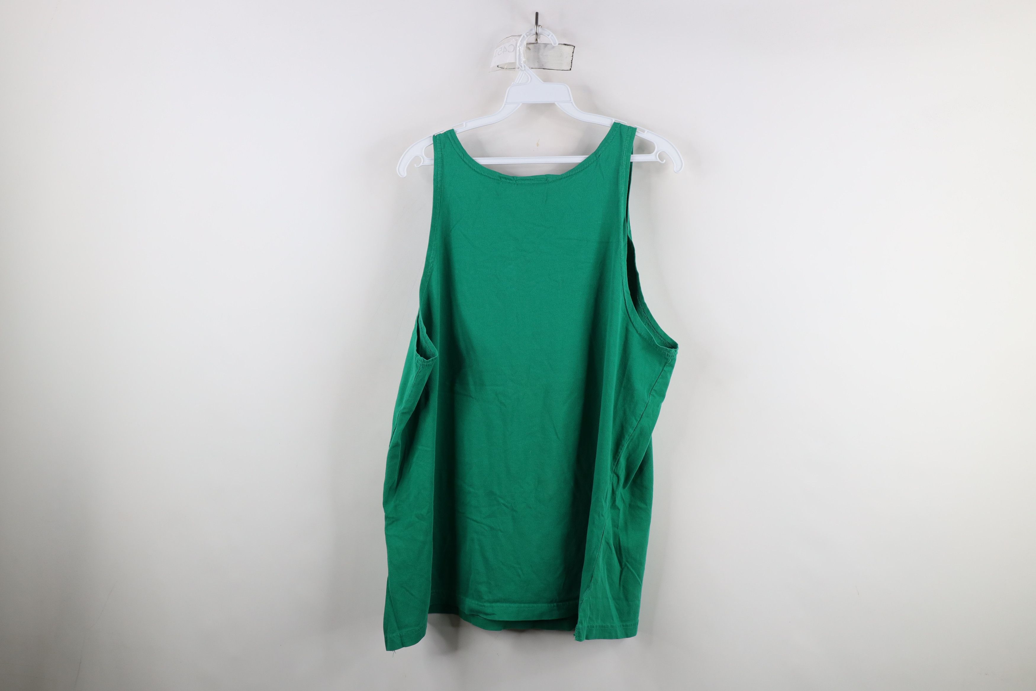 Vintage Vintage 90s Streetwear Blank Tank Top T-Shirt Kelly Green Size US M / EU 48-50 / 2 - 11 Thumbnail