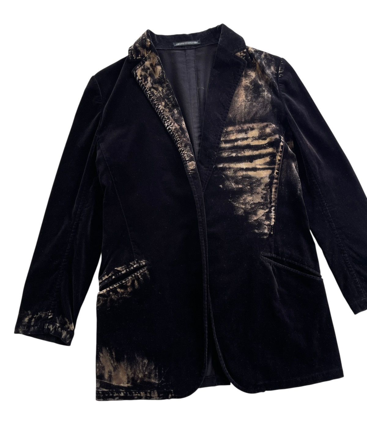Yohji Yamamoto Yohji Yamamoto + Noir Button Less Velvet Jacket Size US XS / EU 42 / 0 - 6 Thumbnail