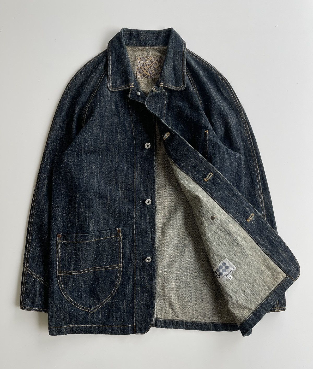 Japanese Brand Vintage Takeo Kikuchi Blue Indigo Denim Jacket Size US M / EU 48-50 / 2 - 4 Thumbnail