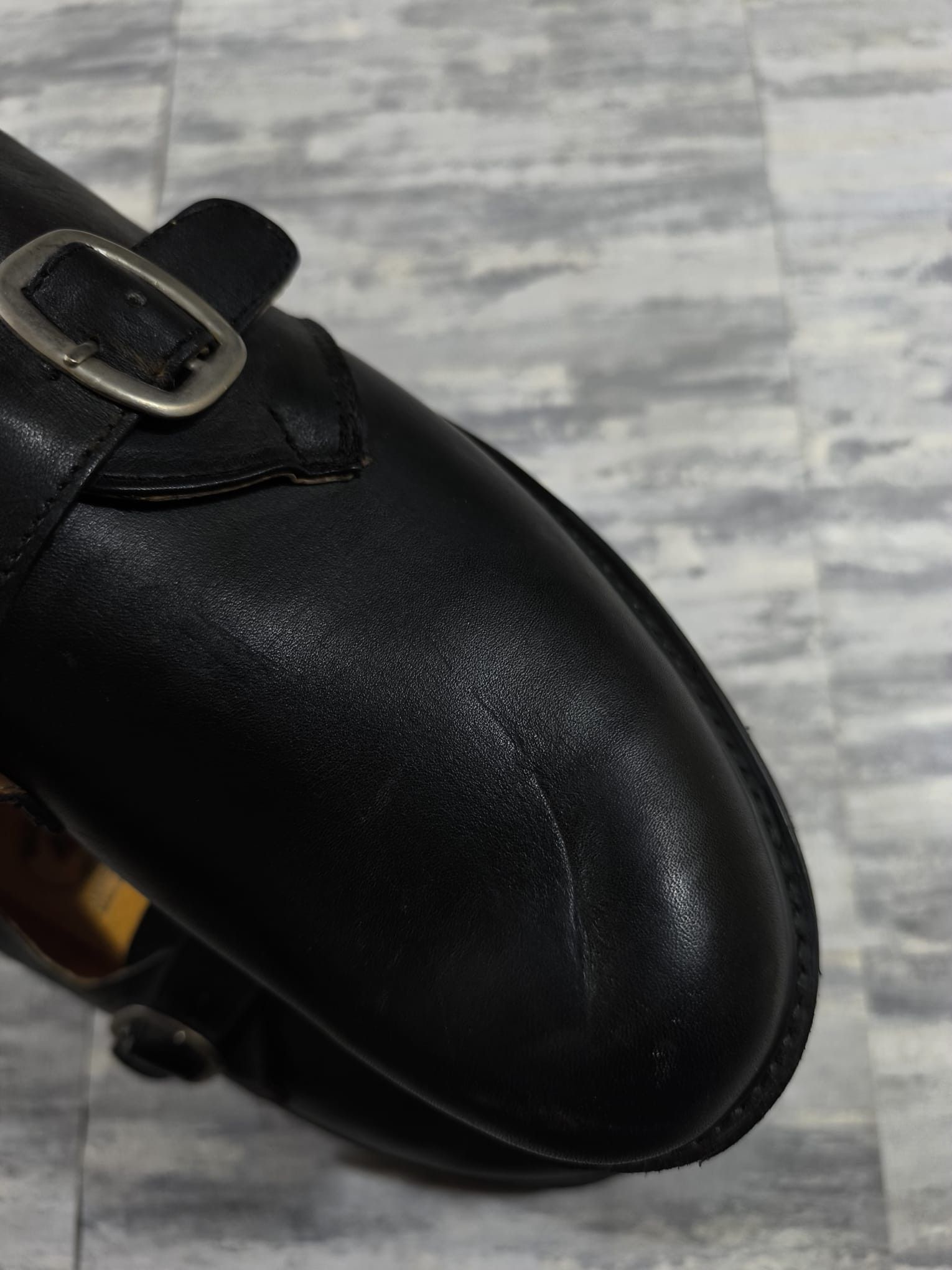 Leather monk strap genuine leather grinders England derby shoes Size US 13 / EU 46 - 14 Thumbnail