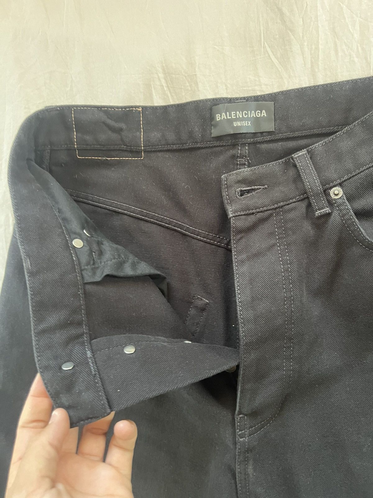 Balenciaga BALENCIAGA Loose-Cut Denim Jeans Black Size US 30 / EU 46 - 9 Thumbnail