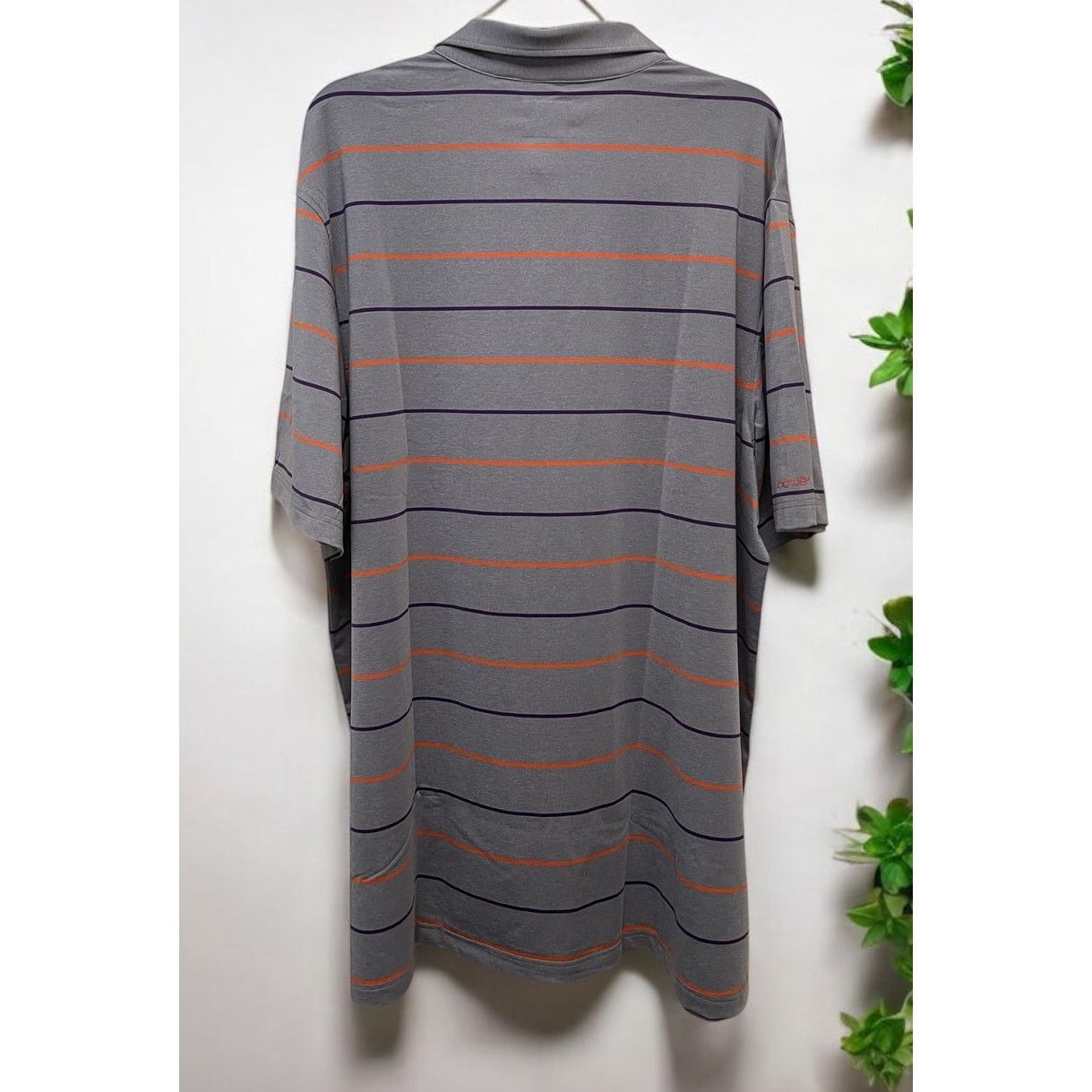 Unknown London OOBE Gray Orange Striped Men's Size 3XL Polo Shirt Short Size US XXL / EU 58 / 5 - 2 Thumbnail
