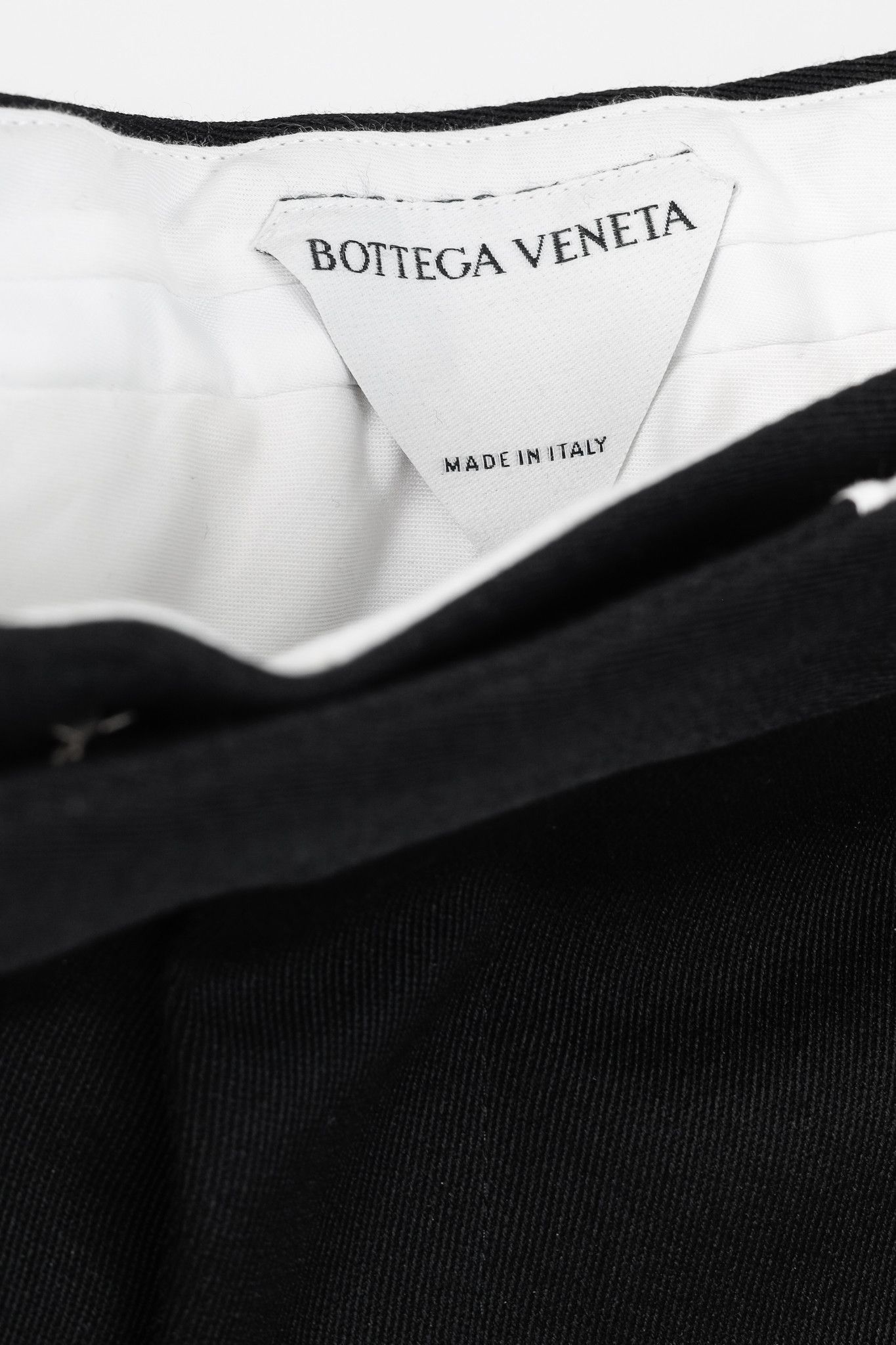 Bottega Veneta Bottega Veneta Black Wool-Twill Wide-Leg Trousers Size 27" / US 4 / IT 40 - 4 Thumbnail