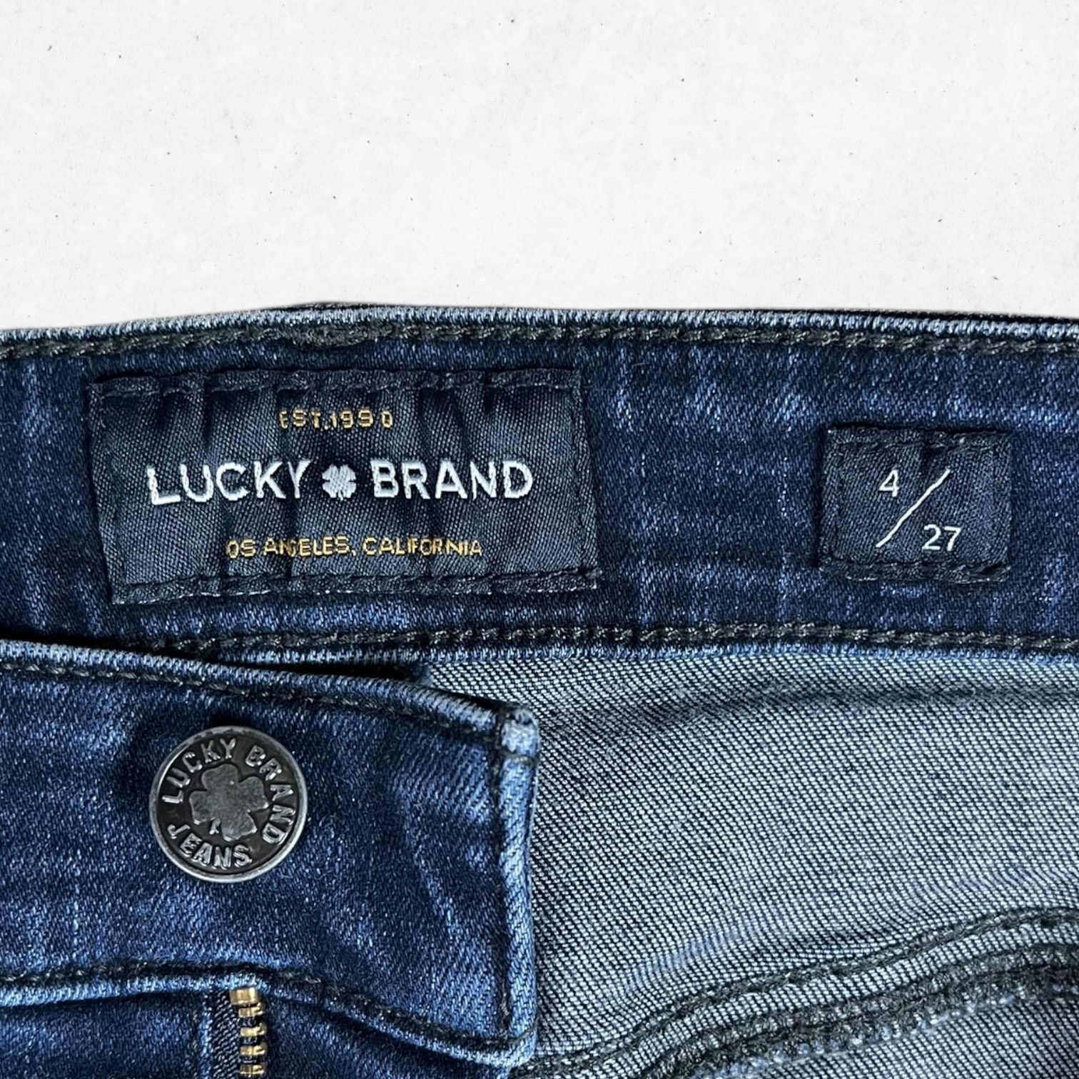 Lucky Brand Lucky Brand Bridgette Skinny Women's 4/27 Blue Stretch Denim Size 27" / US 4 / IT 40 - 5 Thumbnail