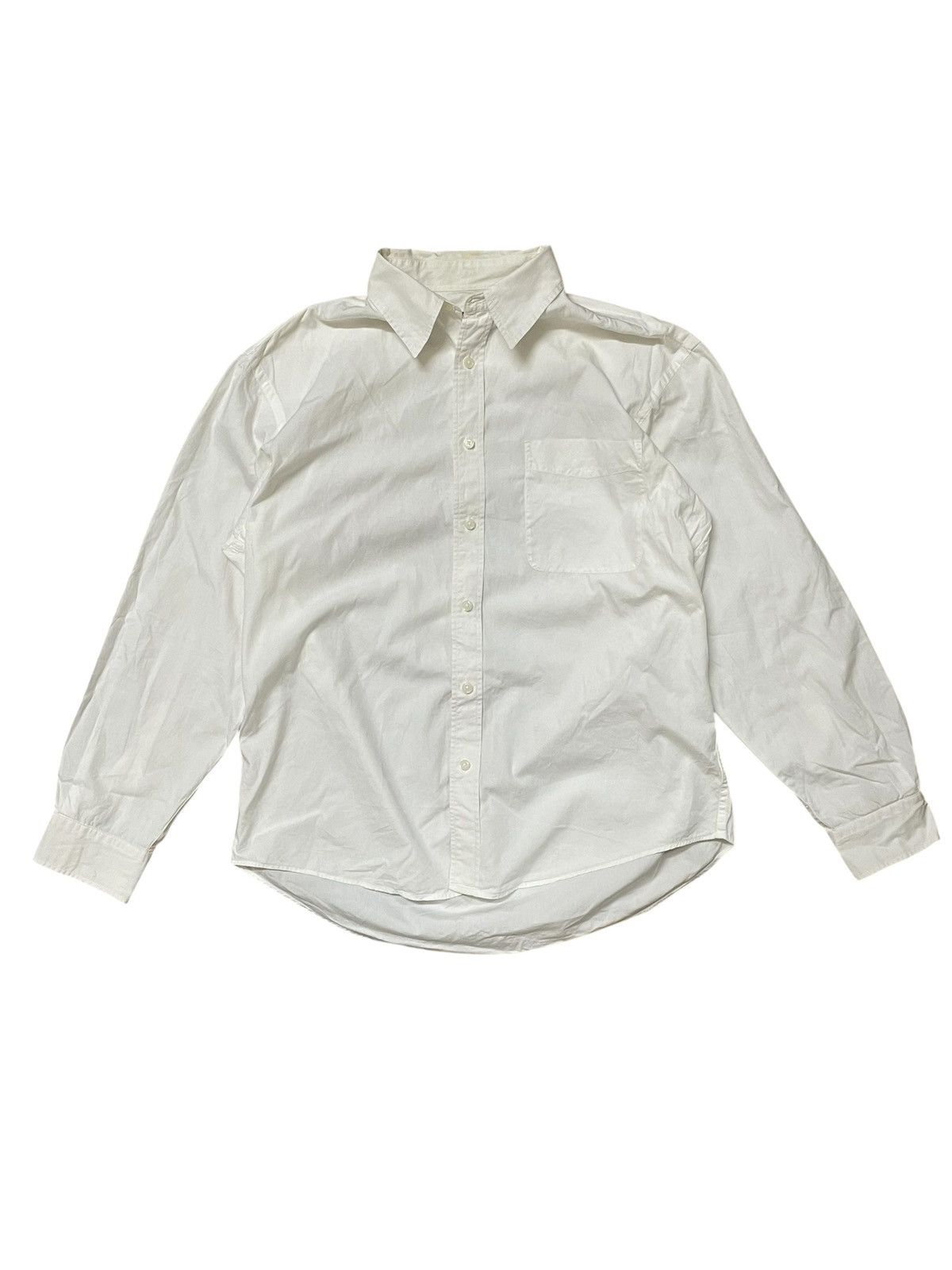 Uniqlo unqilo white longsleeve shirt relax fit Size US L / EU 52-54 / 3 - 1 Thumbnail