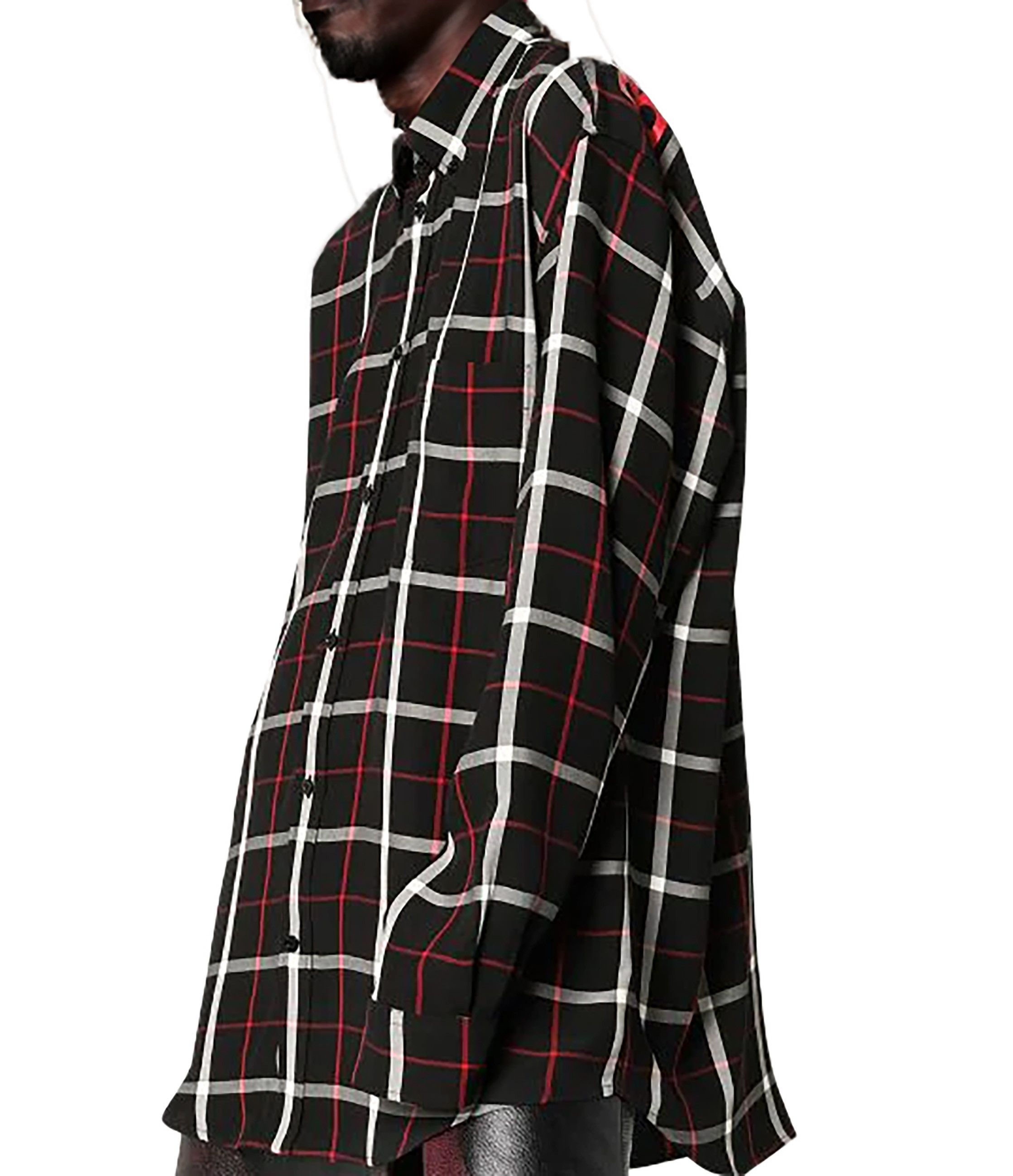 Balenciaga Balenciaga Oversize Logo Print Check Shirt Size US S / EU 44-46 / 1 - 2 Thumbnail