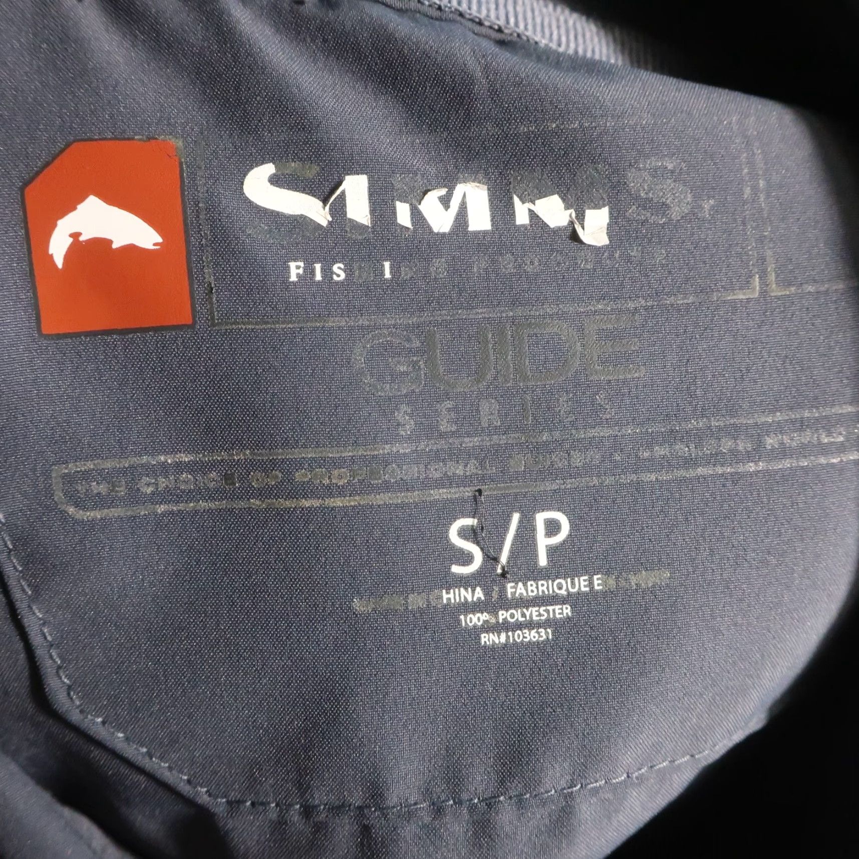 CLOT Simms Fishing Mens S Gray Guide Series Long Sleeve Sunglass Cloth Size US S / EU 44-46 / 1 - 3 Thumbnail