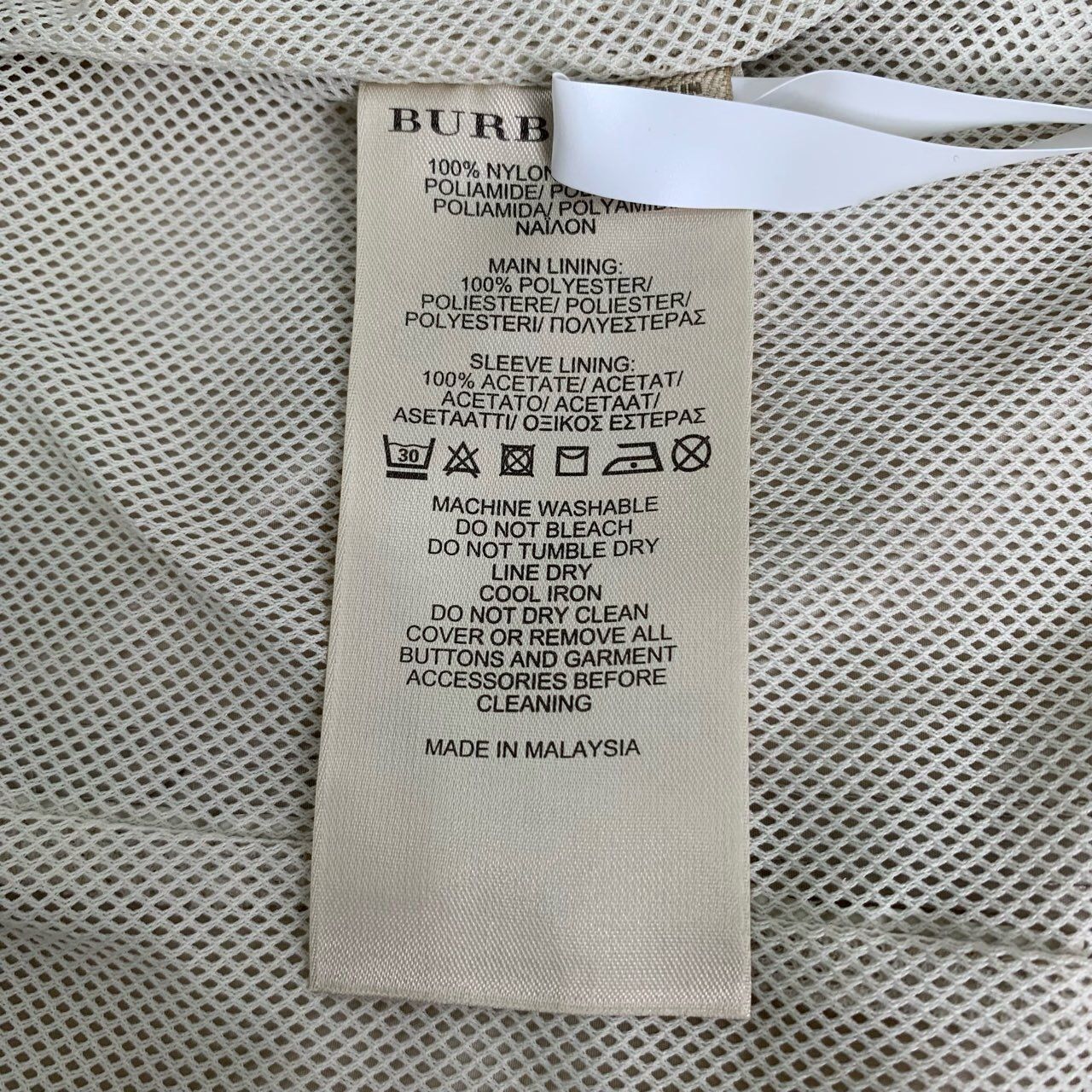 Burberry Multi-Pocket Hooded Khaki Nylon Trench Coat