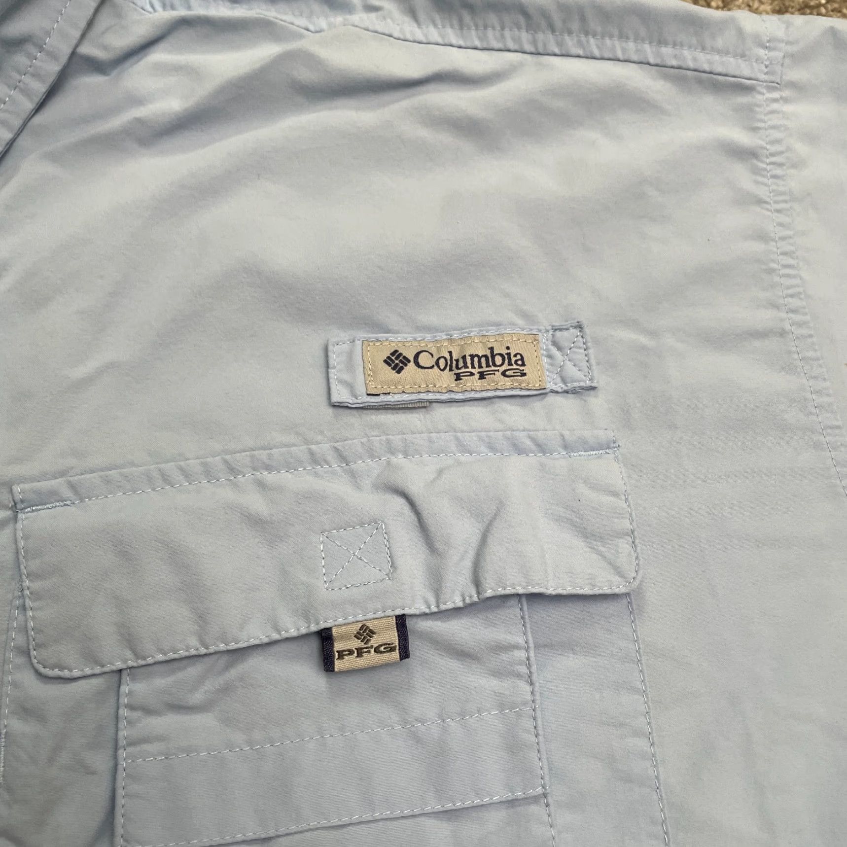 Vintage Columbia PFG Omni Shade Bahama Shirt Mens XL Blue Button-Down Short Sleeve Fish Size US XL / EU 56 / 4 - 7 Thumbnail