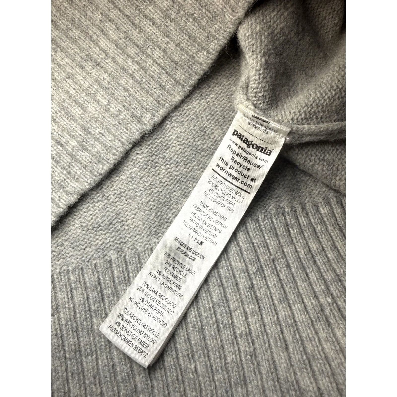 Patagonia Patagonia Women's Recycled Wool Blend Crewneck Knit Sweater Gray XL EUC Crewneck Pullover Womens Fall Winter Knit Sweater Size XL / US 12-14 / IT 48-50 - 5 Thumbnail