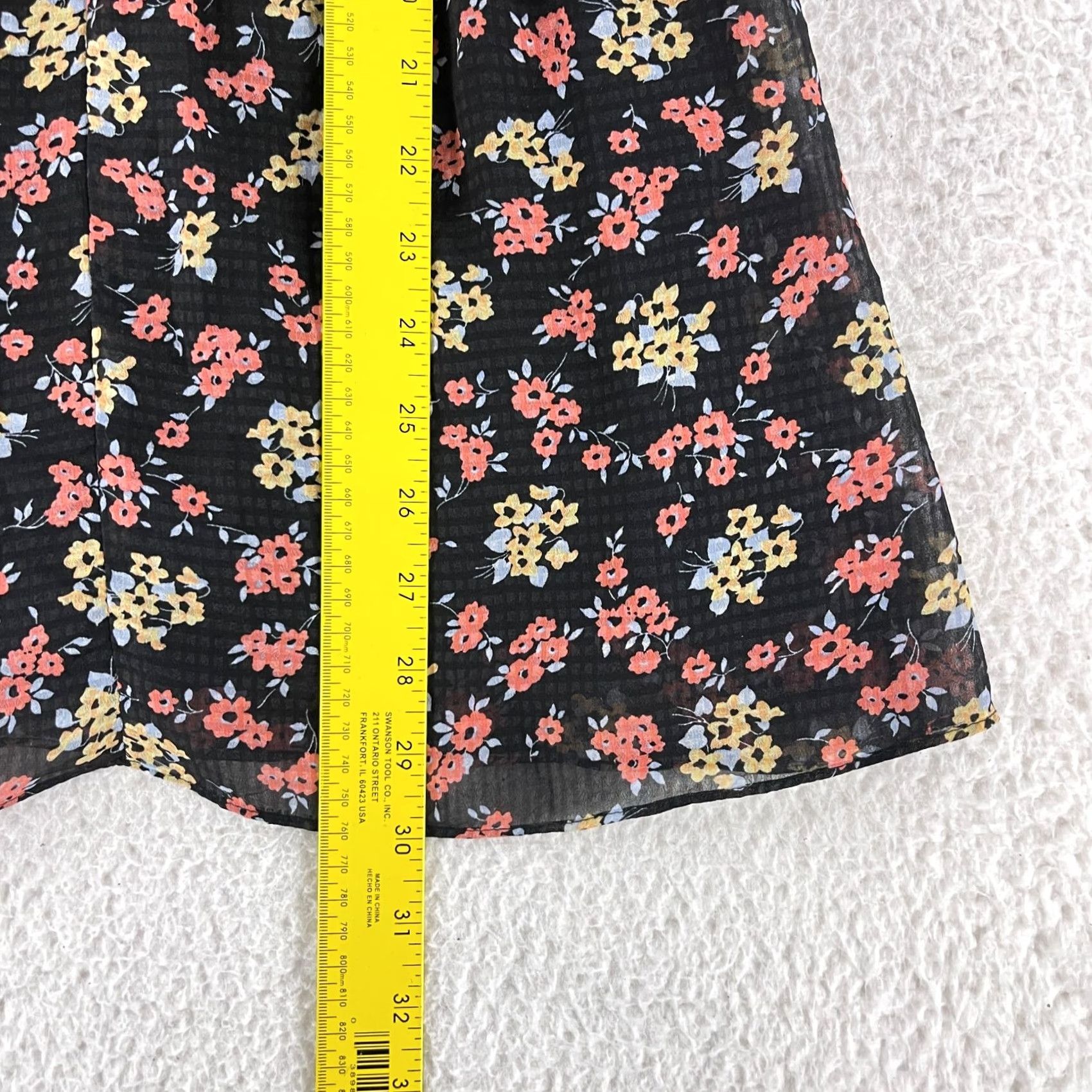 Free People Free People Molly Mini Dress Womens Size 4 Black Floral Long Sleeve Boho Crepe Regular Size S / US 4 / IT 40 - 7 Thumbnail