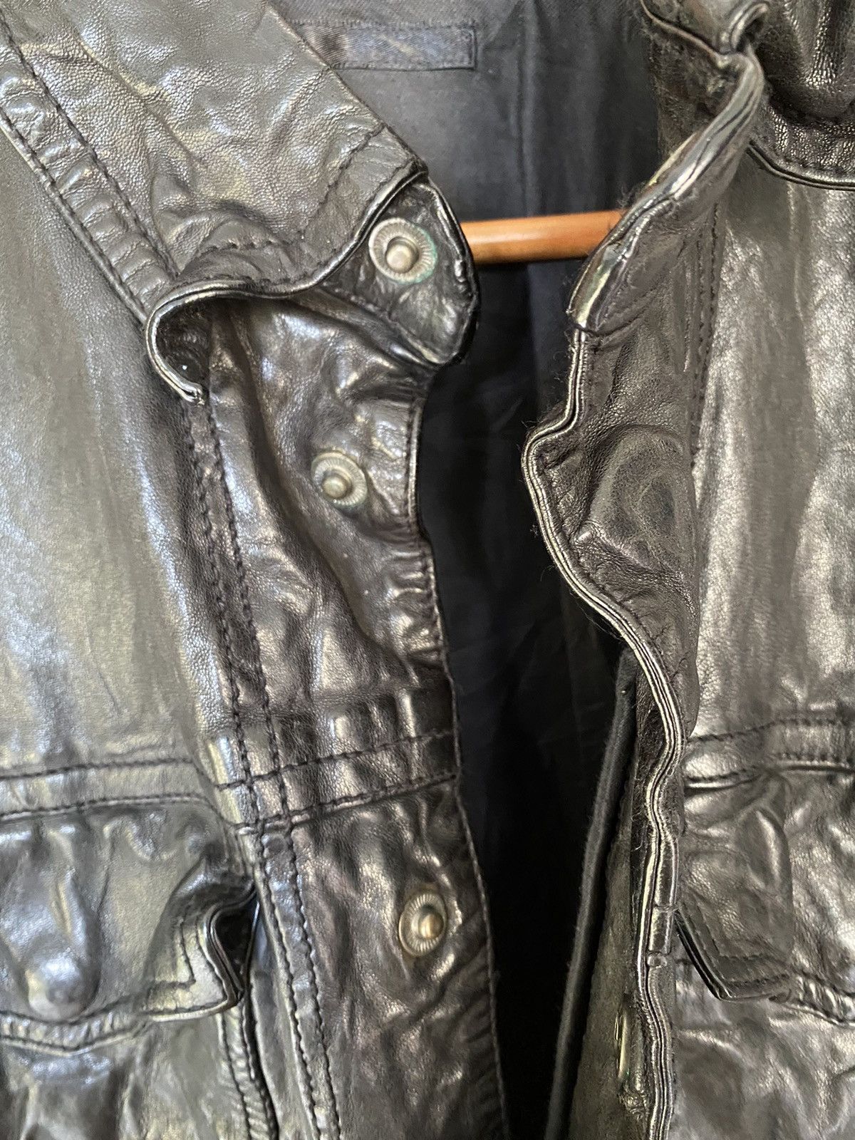 Japanese Brand 2000s Luva Tram by Ueno Shokai sheepskin Leather Jacket Size US M / EU 48-50 / 2 - 10 Thumbnail