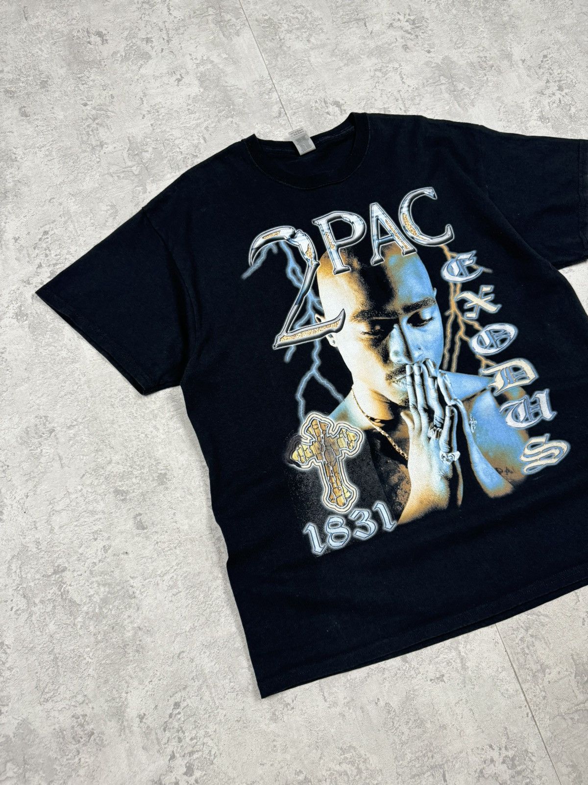 Band Tees Tupac Shakur Double Printed Big Logo T-Shirt Size XL Size US XL / EU 56 / 4 - 2 Thumbnail