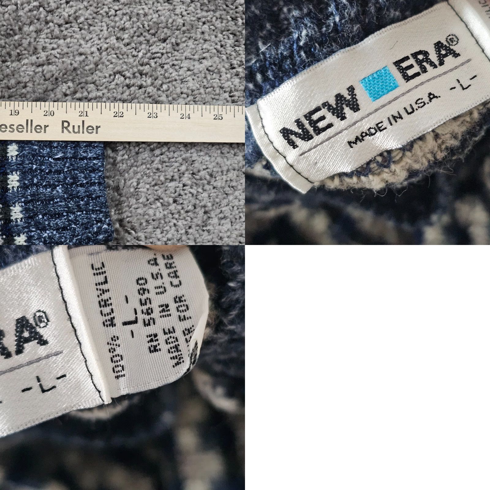 New Era VINTAGE New Era Knit Sweater Mens Large L Blue Plaid Crewneck 90s USA Size US L / EU 52-54 / 3 - 8 Thumbnail