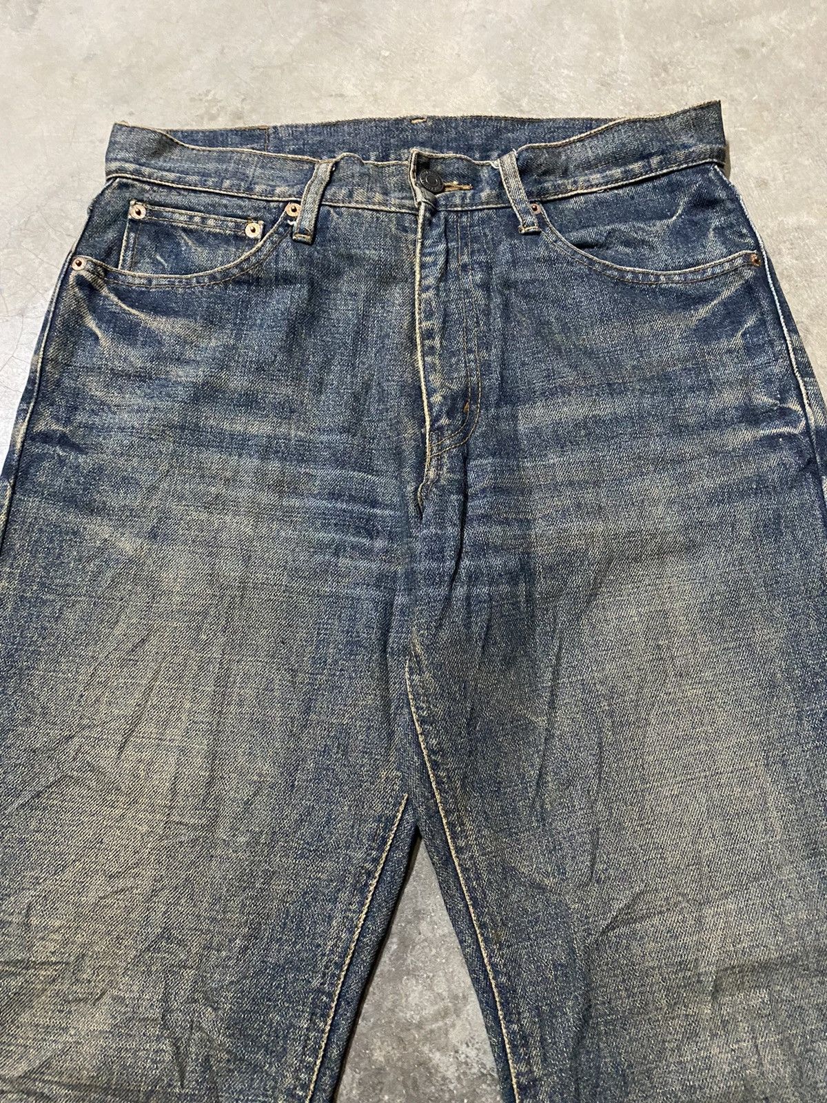 Japanese Brand Flare Jeans Japanese Bobson Mud Rusty Distressed Baggy Jeans Size US 31 - 6 Thumbnail