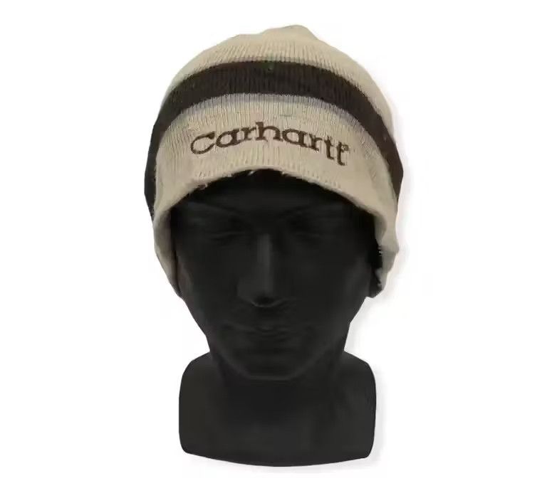 image of Carhartt x Hats Vintage Carhatt Spell Out Beanie Hat, Men's