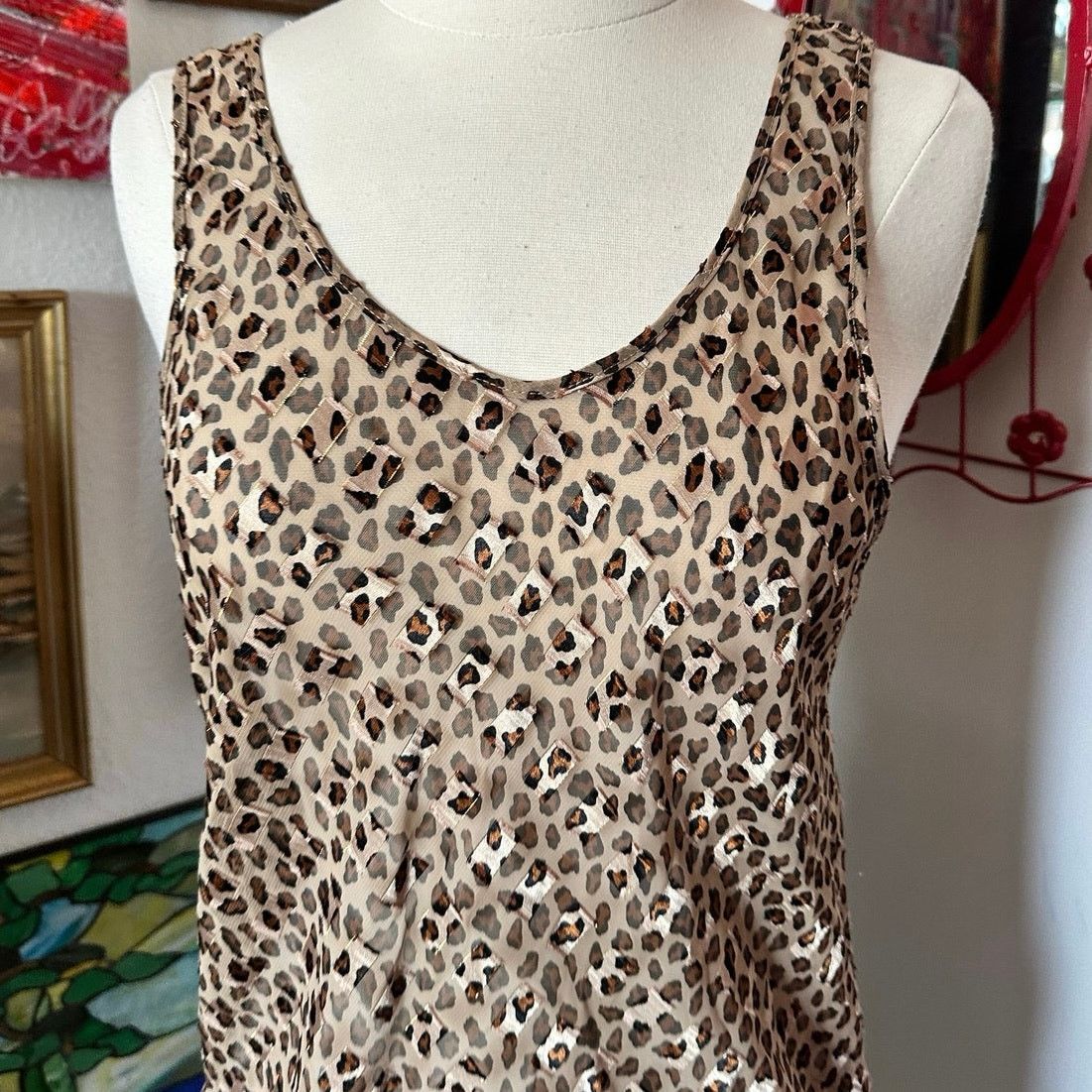 Other honors brown mesh tank top Size L / US 10 / IT 46 - 2 Thumbnail