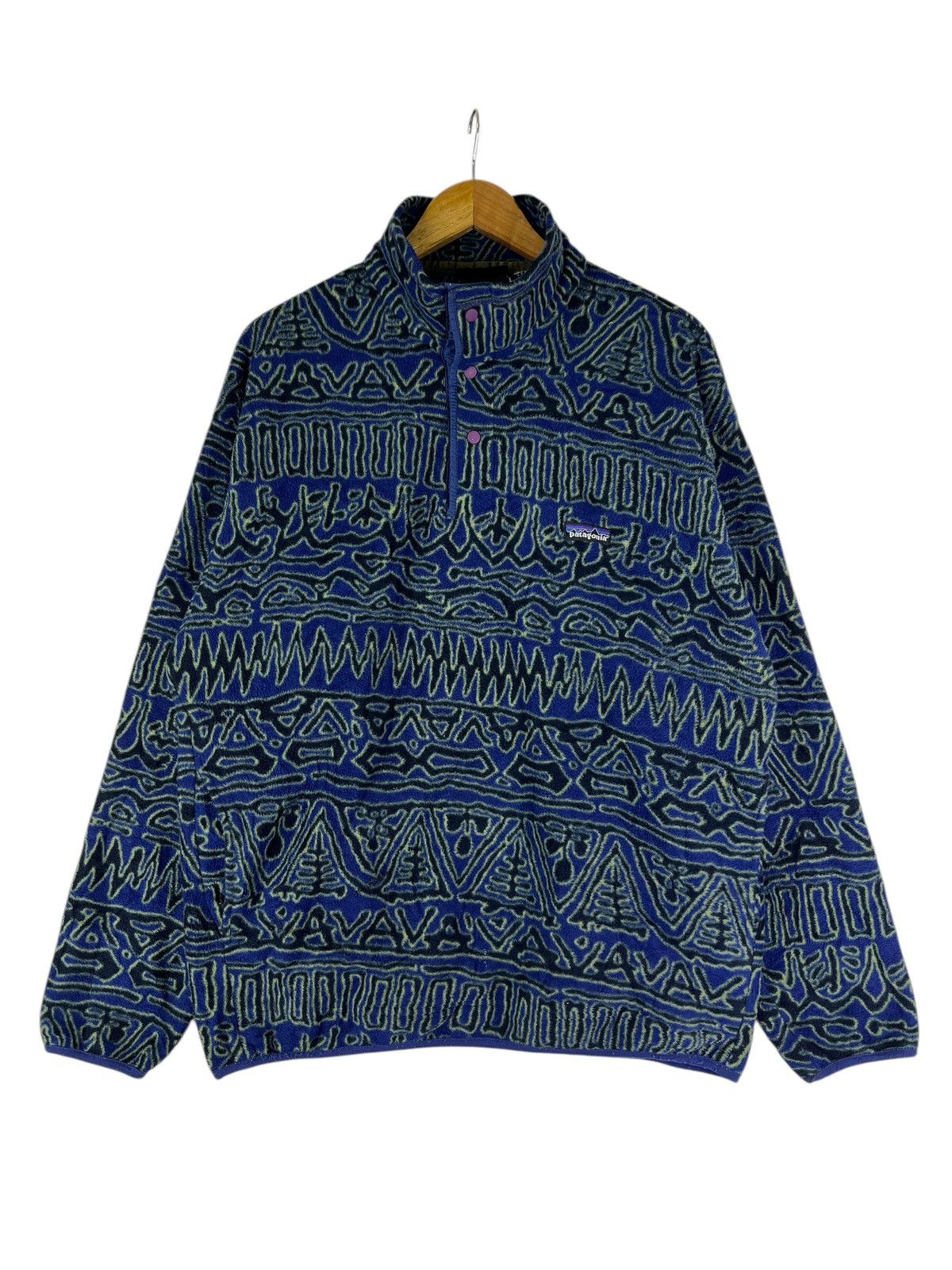 Patagonia 🔥 F1998 Patagonia Synchilla Primetive Printed Snap-T Fleece Size US L / EU 52-54 / 3 - 6 Thumbnail