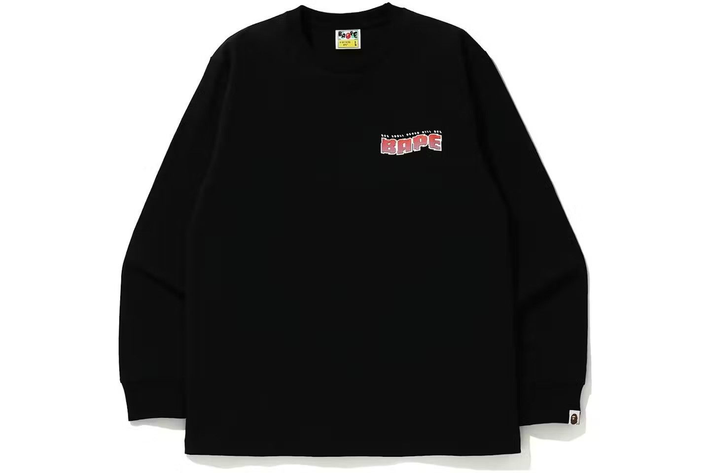 Bape Bape A BATHING APE Distortion L/S Tee “Black” Size US XL / EU 56 / 4 - 7 Thumbnail