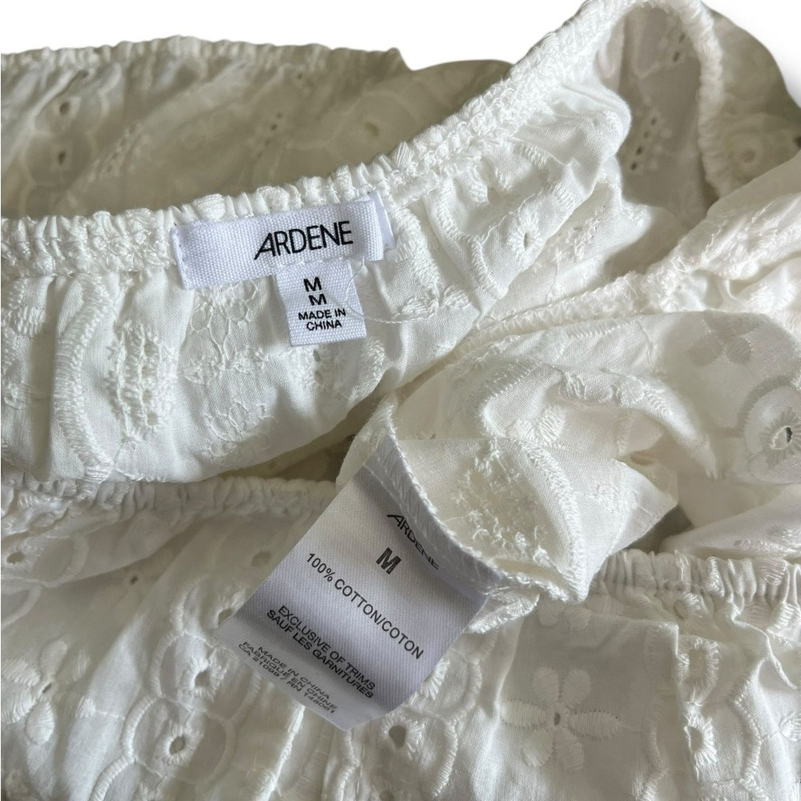 Other Ardene eyelet off the shoulder cropped summer top Size M / US 6-8 / IT 42-44 - 6 Thumbnail
