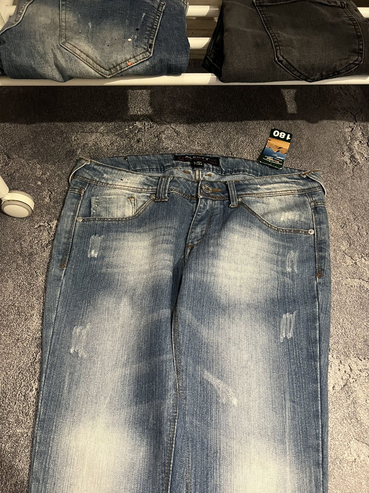 Japanese Brand Destroyed Archival Swag Slim Jean — Number Nine Style Size US 33 - 5 Thumbnail