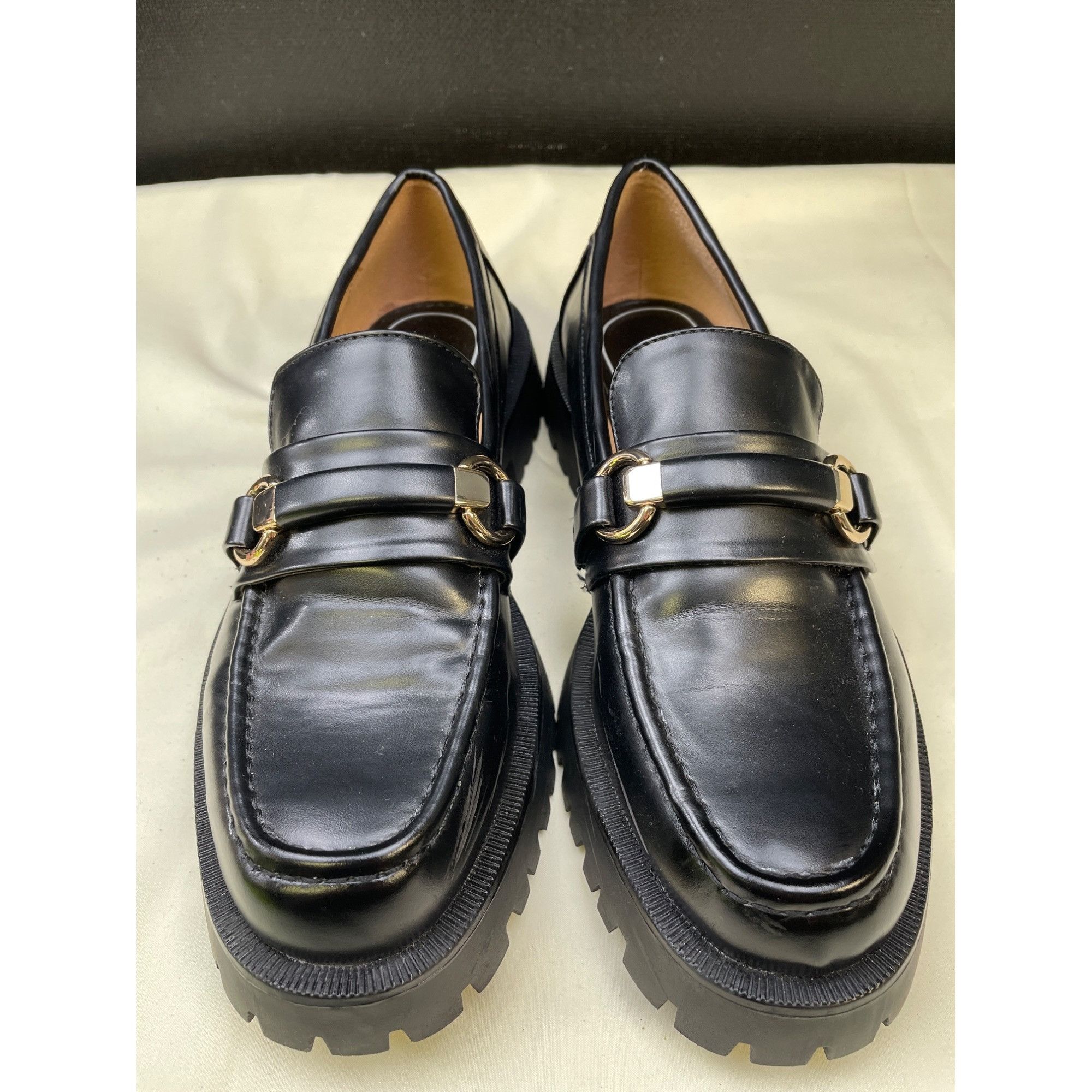 Zara Zara Women's Black Chunky Heel Shoes/ Loafers Size 10 SKU 56 Size US 10 / IT 40 - 4 Thumbnail
