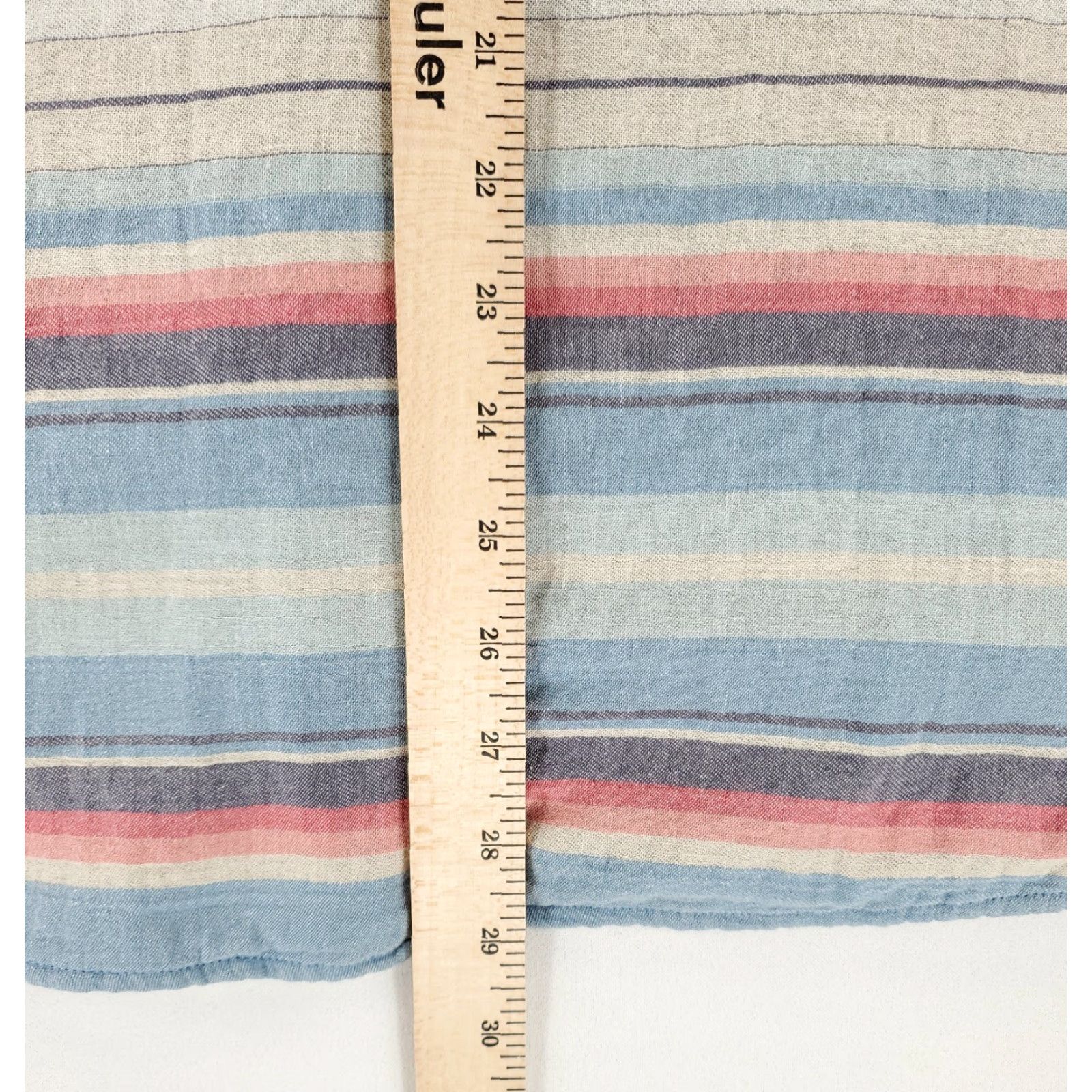 Faherty Faherty Flannel Button Up Shirt Striped Long Sleeve Mens L Multicolor Blue Pink White Shirt Mens L Size US L / EU 52-54 / 3 - 5 Thumbnail