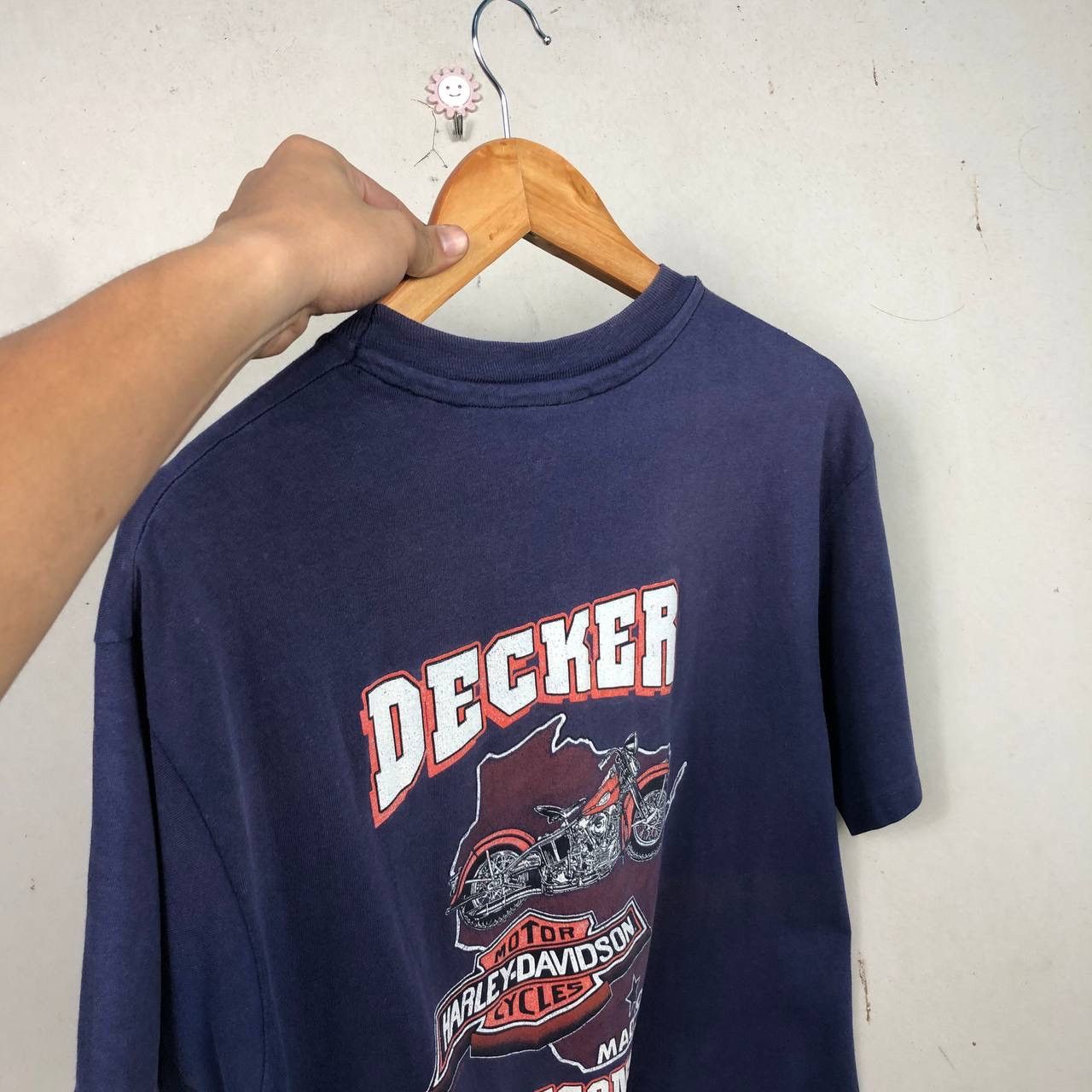 Harley Davidson × Vintage Vintage 90s Harley Davidson Eagle Motorcycle Decker Tee Size US L / EU 52-54 / 3 - 7 Thumbnail