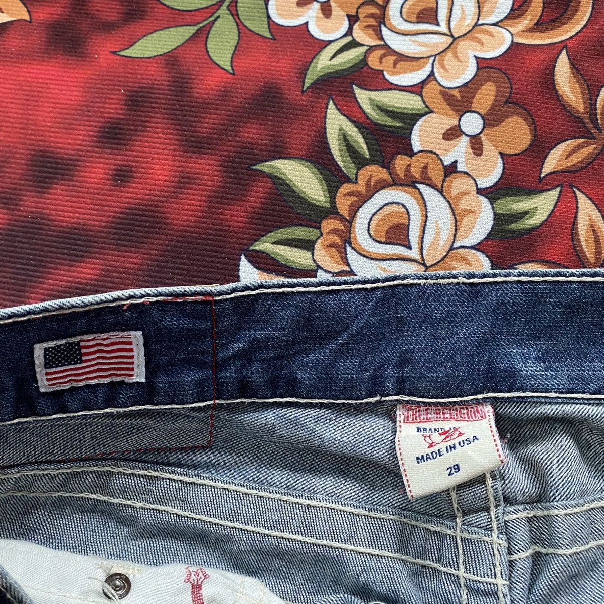 True Religion Vintage True Religion Ricky Distress Fade Denim Flare Jeans Size US 29 - 5 Thumbnail
