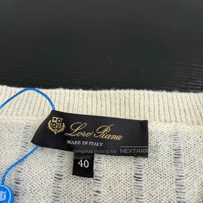 Loro Piana Loro Piana Ivory Stripe Knit Cashmere Silk Set Size S / US 4 / IT 40 - 3 Thumbnail