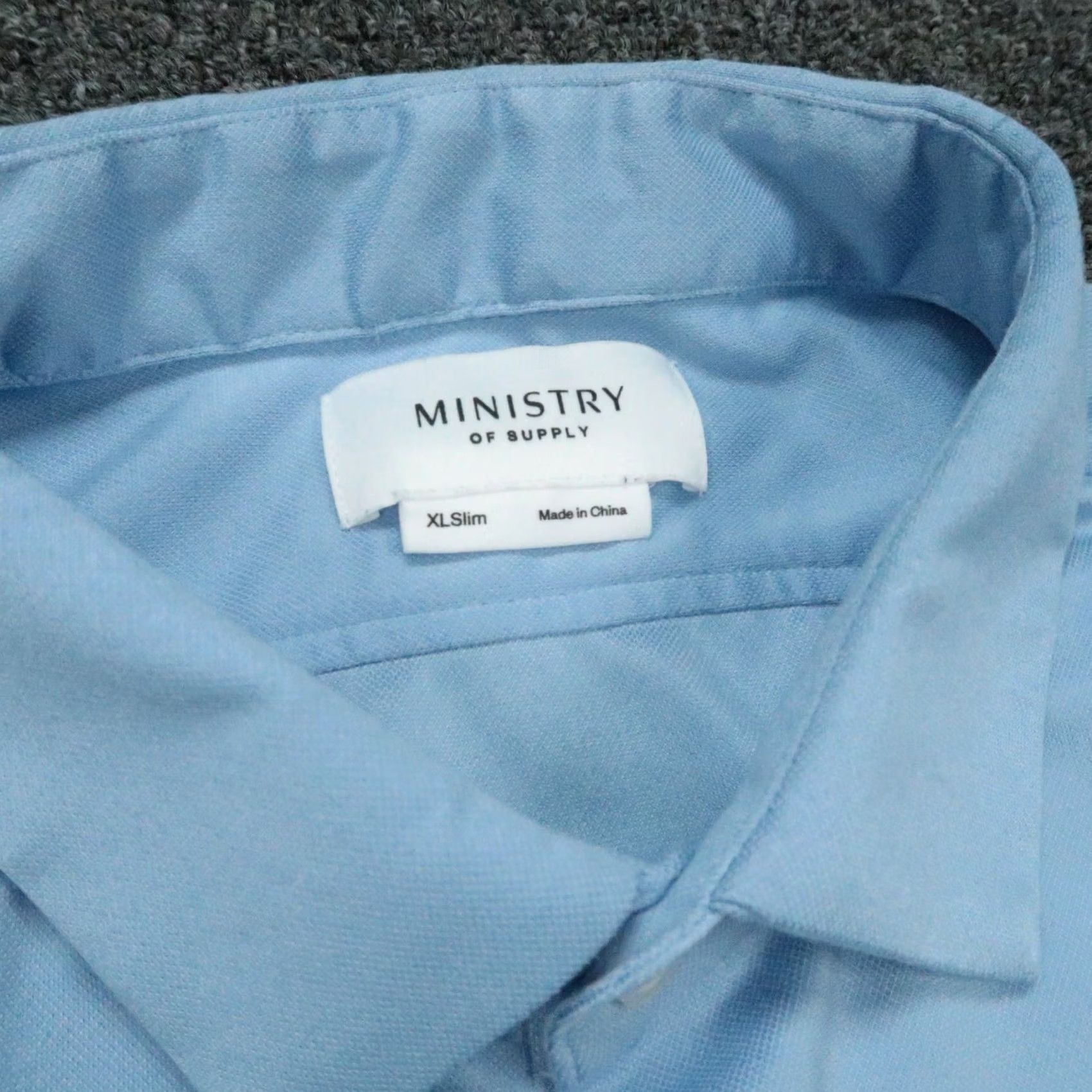 Vintage Ministry of Supply Shirt Mens XL Blue Slim Fit Button Up Long Sleeve Stretch Size US XL / EU 56 / 4 - 3 Thumbnail