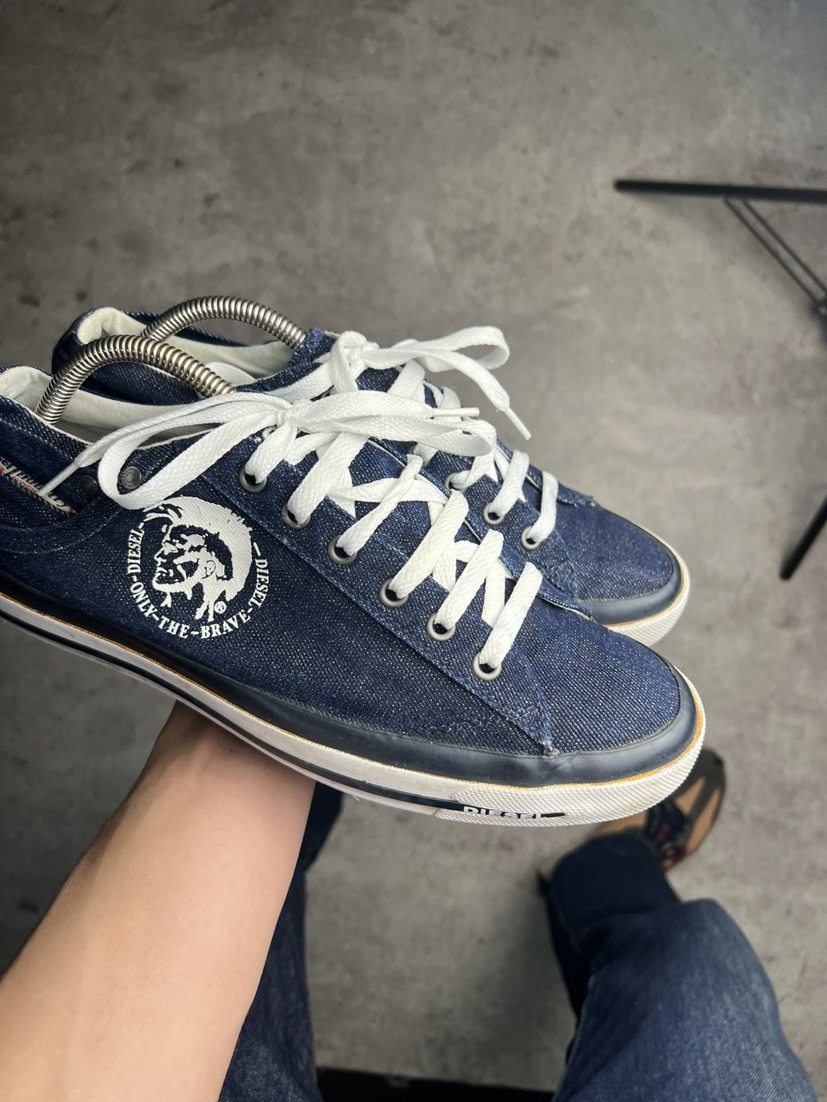 Diesel Vintage Diesel Denim Low Top Sneakers Size US 10 / EU 43 - 3 Thumbnail