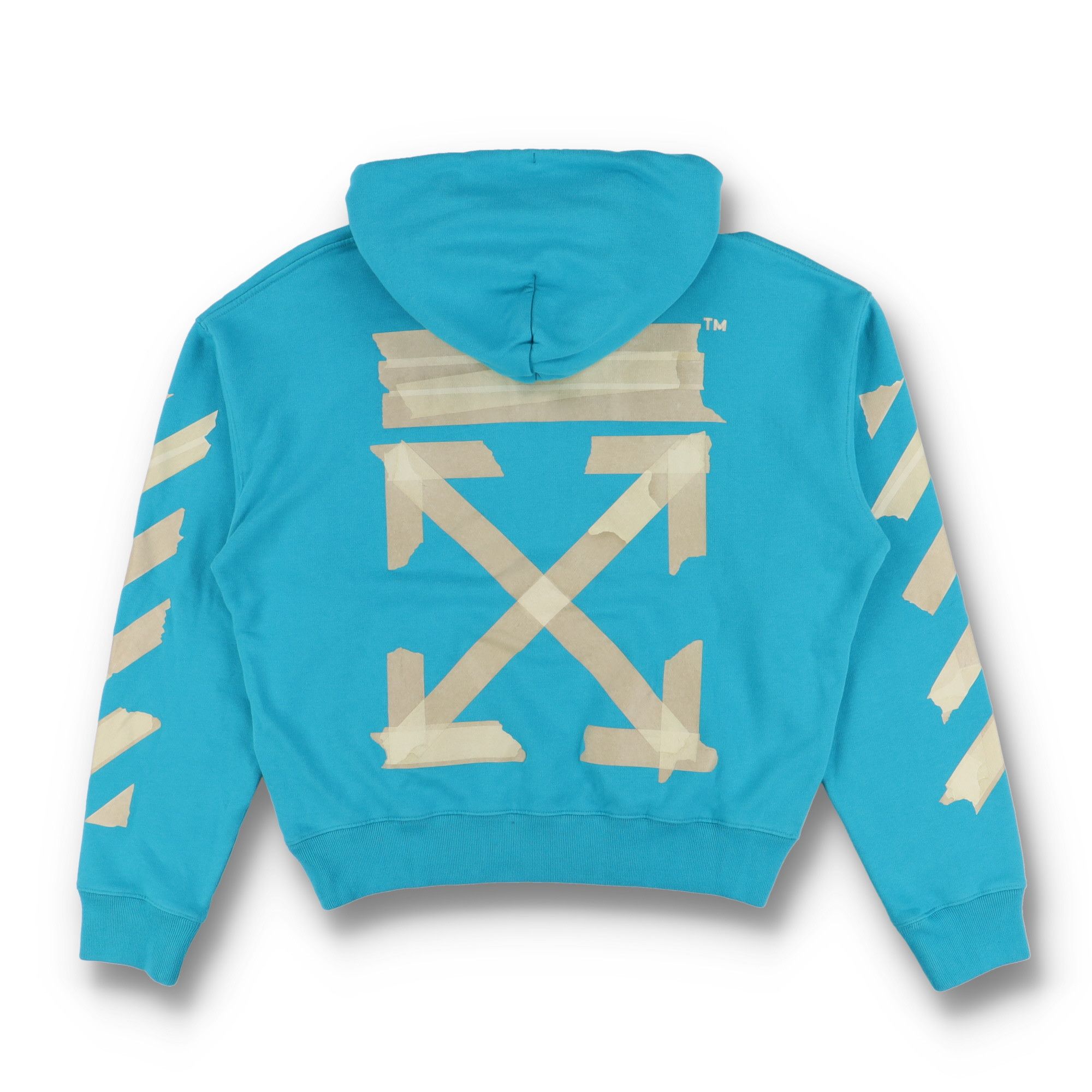 Off-White Blue Tape Arrows Logo Oversized Hoodie Size M / US 6-8 / IT 42-44 - 2 Thumbnail