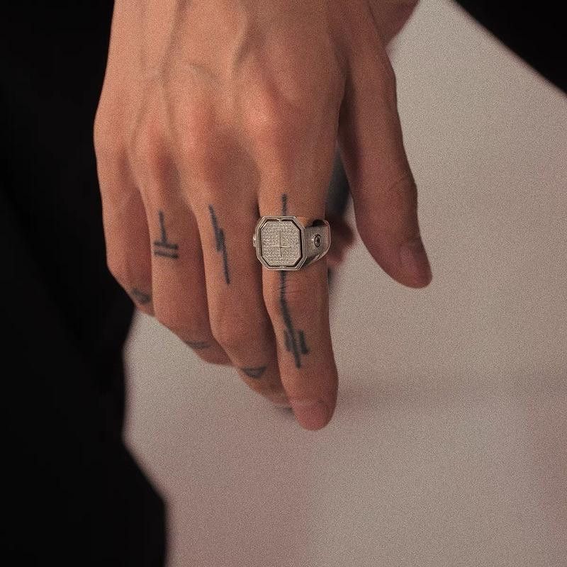 Jewelry Punk Jewelry Rings Open Size Chrome Ring (Size 7-13) Size ONE SIZE - 1 Thumbnail