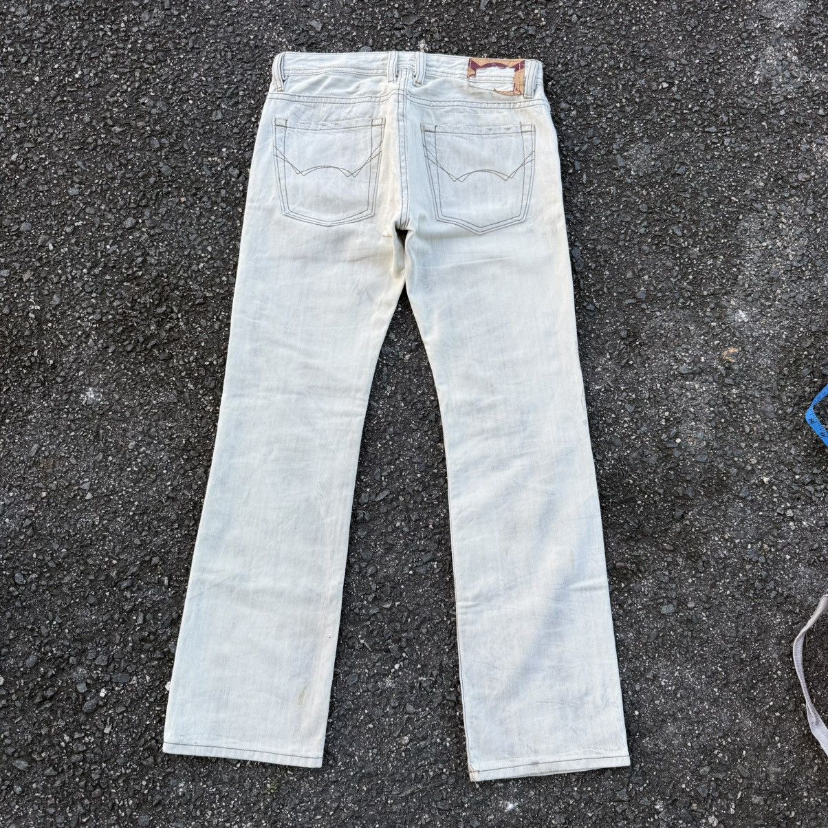 Cult Of Individuality VTG FLARE CULT OF INDUALITY WHITE YELLO JEAN DENIM PANTS Size US 33 - 3 Thumbnail
