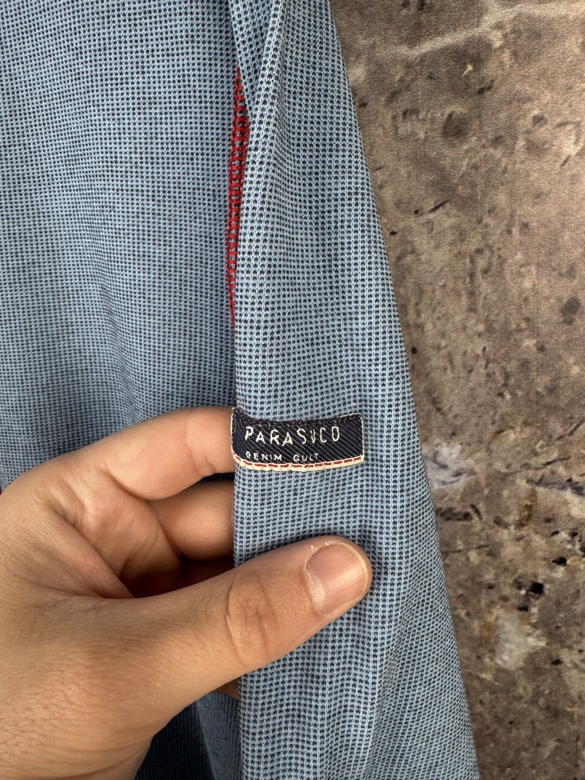 Parasuco Parasuco V-Neck Thermal Shirt Blue Red Y2K Long Sleeve Men’s Size US L / EU 52-54 / 3 - 9 Thumbnail