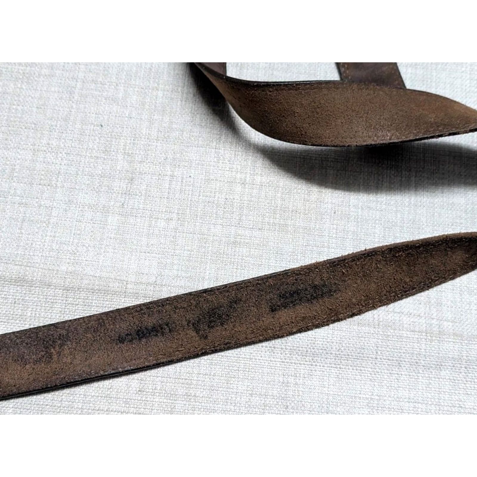 Vintage VINTAGE Red Wing Shoes belt Western 40 brown cowhide leather belt Mens Size 40 - 3 Thumbnail