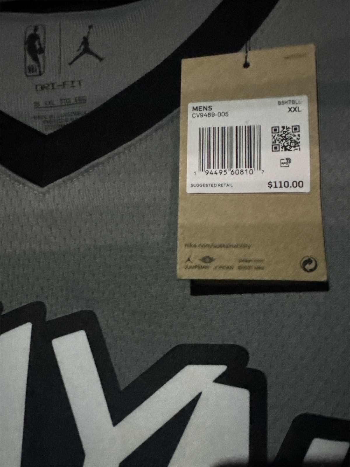 Nike Nike Brooklyn Nets “Kevin Durant” Bold Statement Ed. Jersey Size US XXL / EU 58 / 5 - 3 Thumbnail
