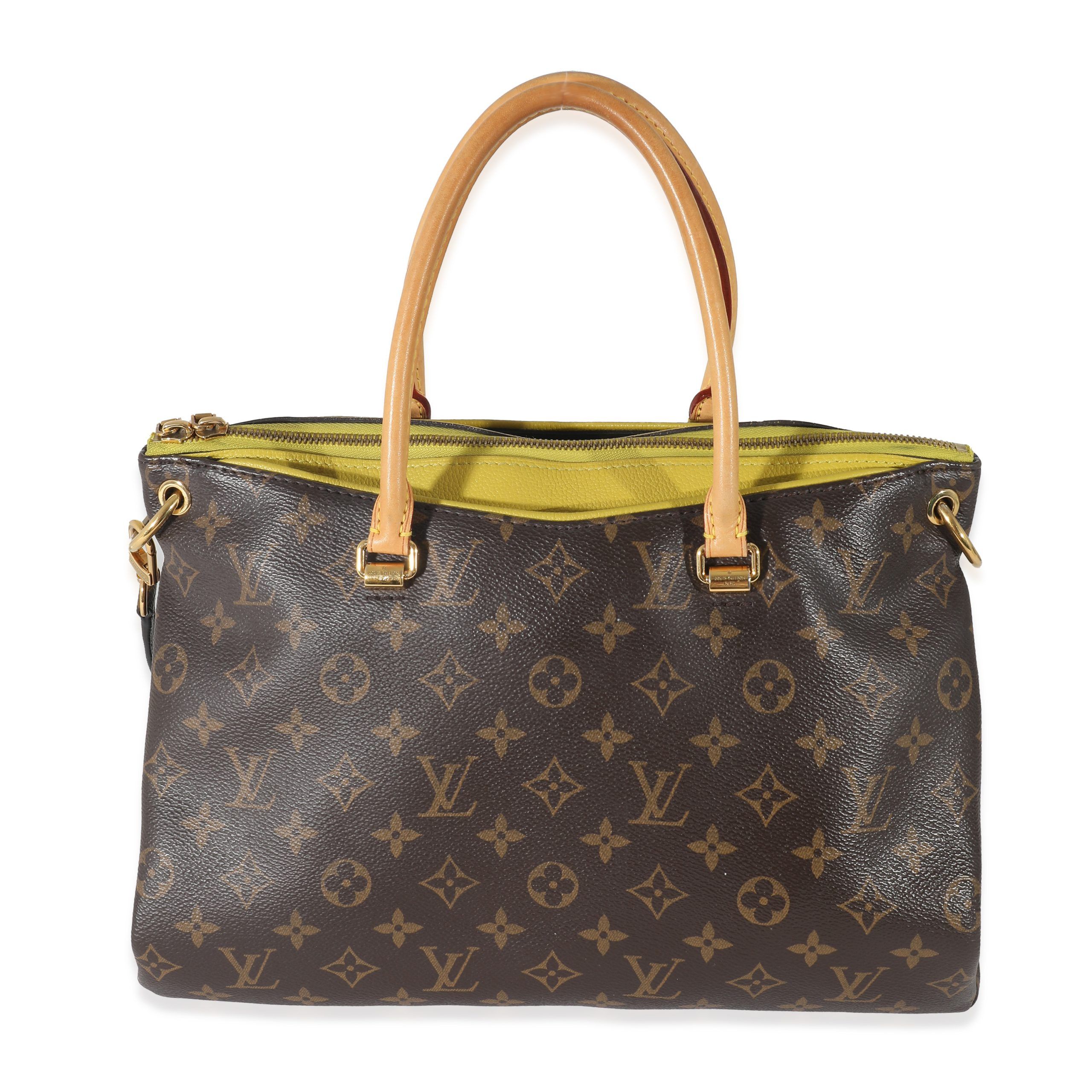 image of Louis Vuitton Pistache Monogram Canvas Pallas in Brown, Women's