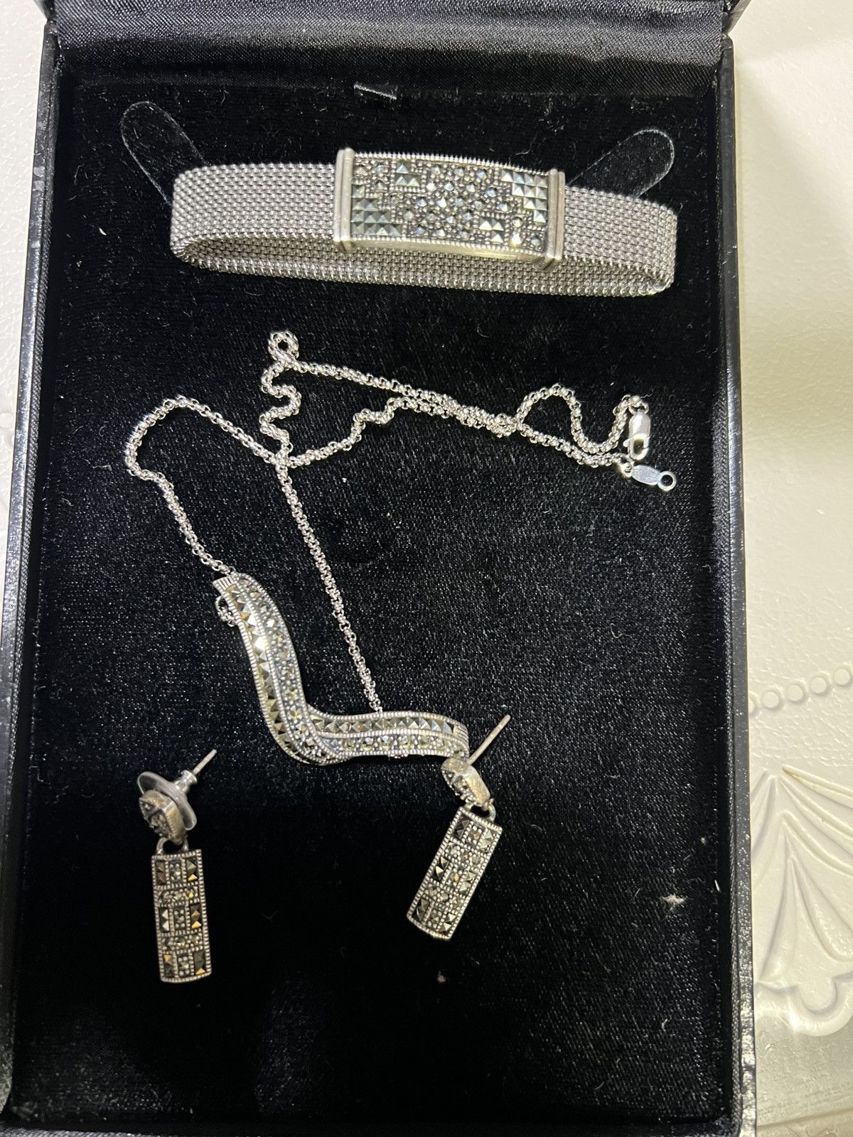 Vintage Judith jack Sterling silver full jewelry set Size ONE SIZE - 4 Thumbnail