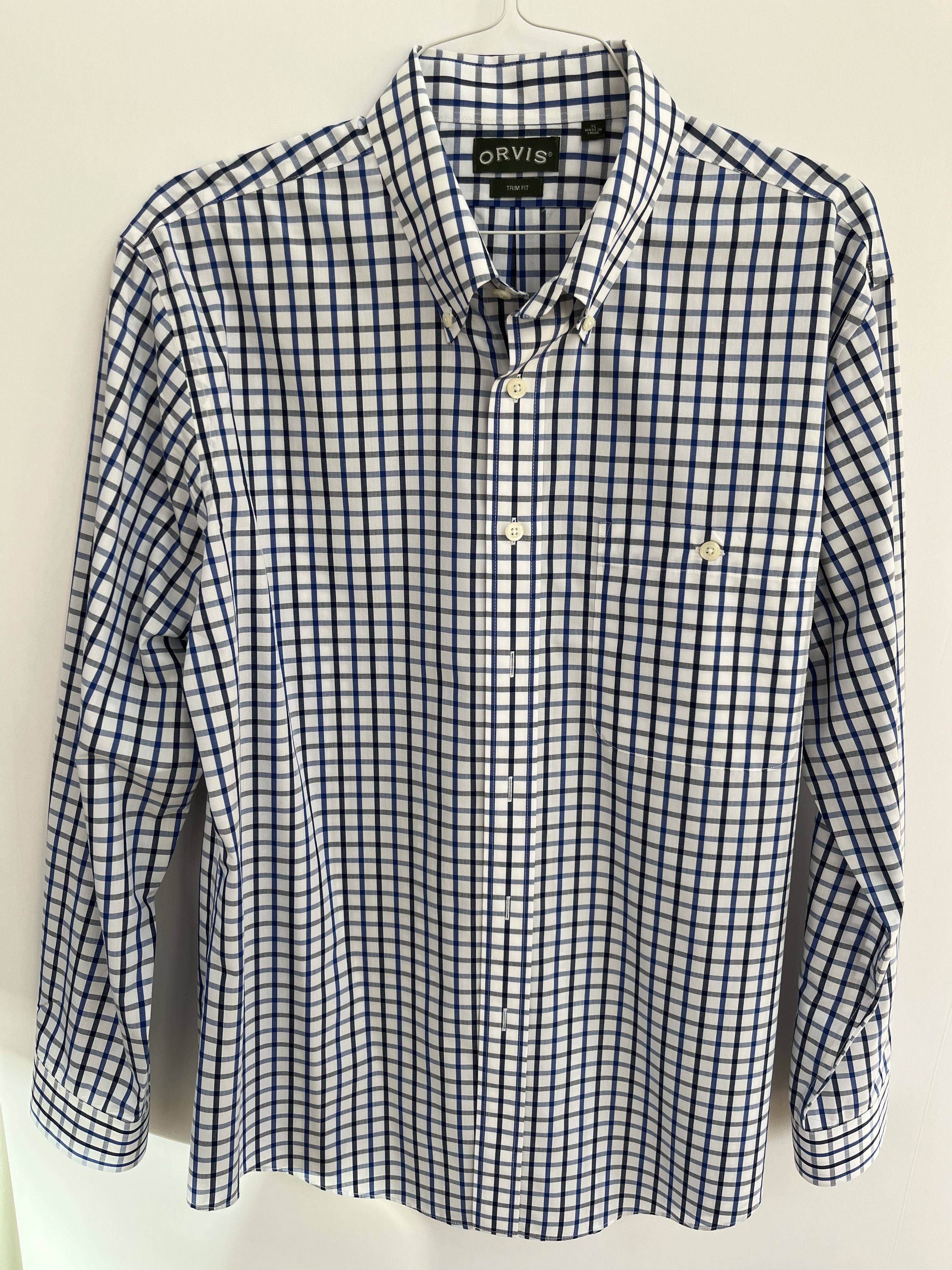 Orvis ORVIS LS Trim-Fit XL Button-Down Gingham Casual Shirt Size US XL / EU 56 / 4 - 1 Thumbnail
