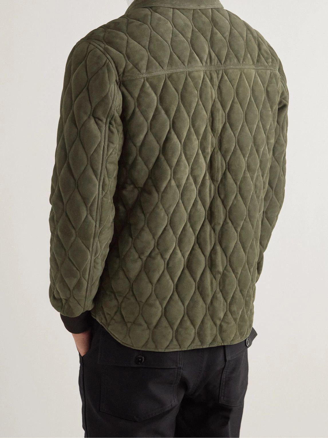 Tom Ford o1loc1c0724 TFL842 Leather Jacket in Dark Olive Size US L / EU 52-54 / 3 - 2 Thumbnail
